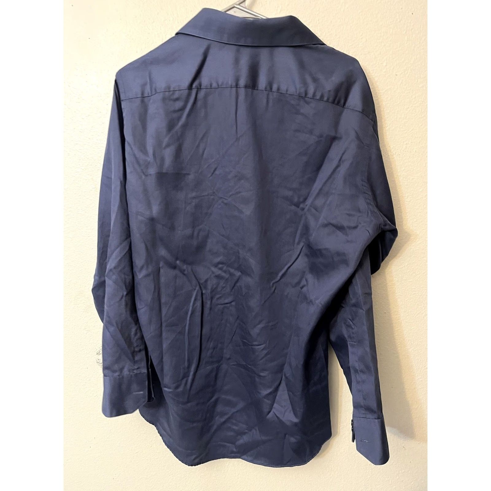 Geoffrey Beene Geoffrey Beene Mens Shirt Button-Up Long Sleeve Blue Cotton, Polyester 15.5 Fitted Wrinkle Free Knits Size US M / EU 48-50 / 2 - 3 Thumbnail