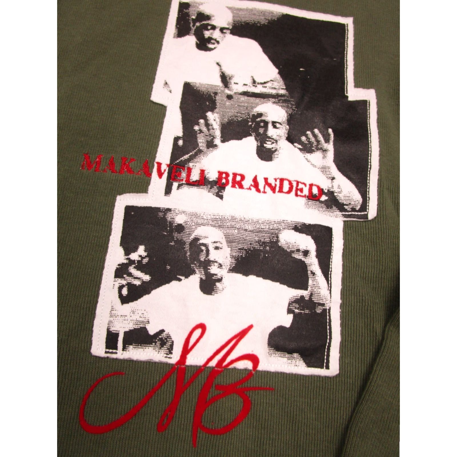 Vintage Makaveli Sweater Mens 3XL Green Pullover Tupac 2 Pac Y2K Casual Size US XXL / EU 58 / 5 - 4 Thumbnail