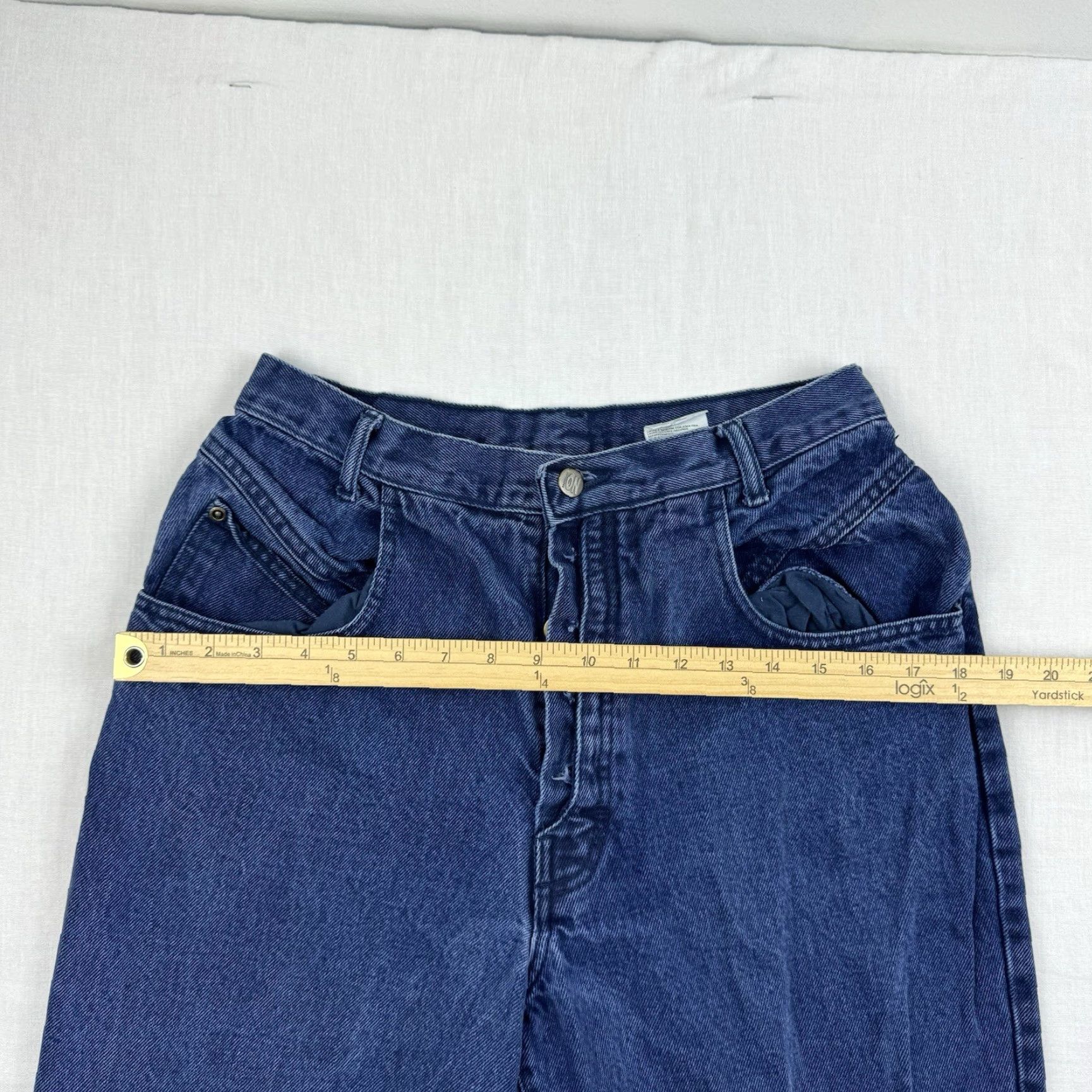 Vintage VINTAGE No Boundaries Jeans Womens 13/14 Blue Mom Jeans High Waist Button Fly 90s 2000s Womens Size 34" / US 12 / IT 48 - 7 Thumbnail