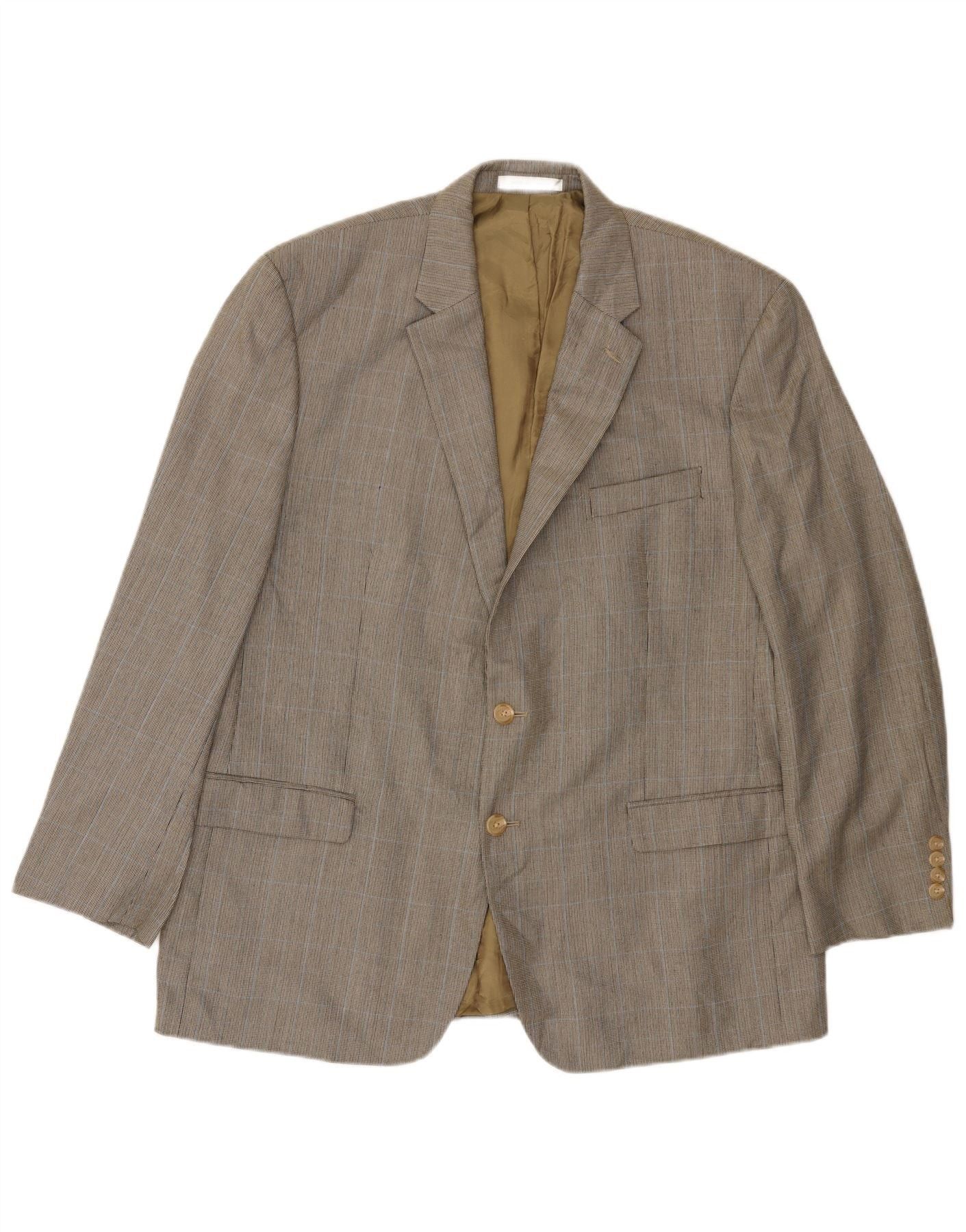 Ralph Lauren Mens 2 Button Blazer Jacket UK 46 2XL Grey Polyester Size US XXL / EU 58 / 5 - 1 Thumbnail