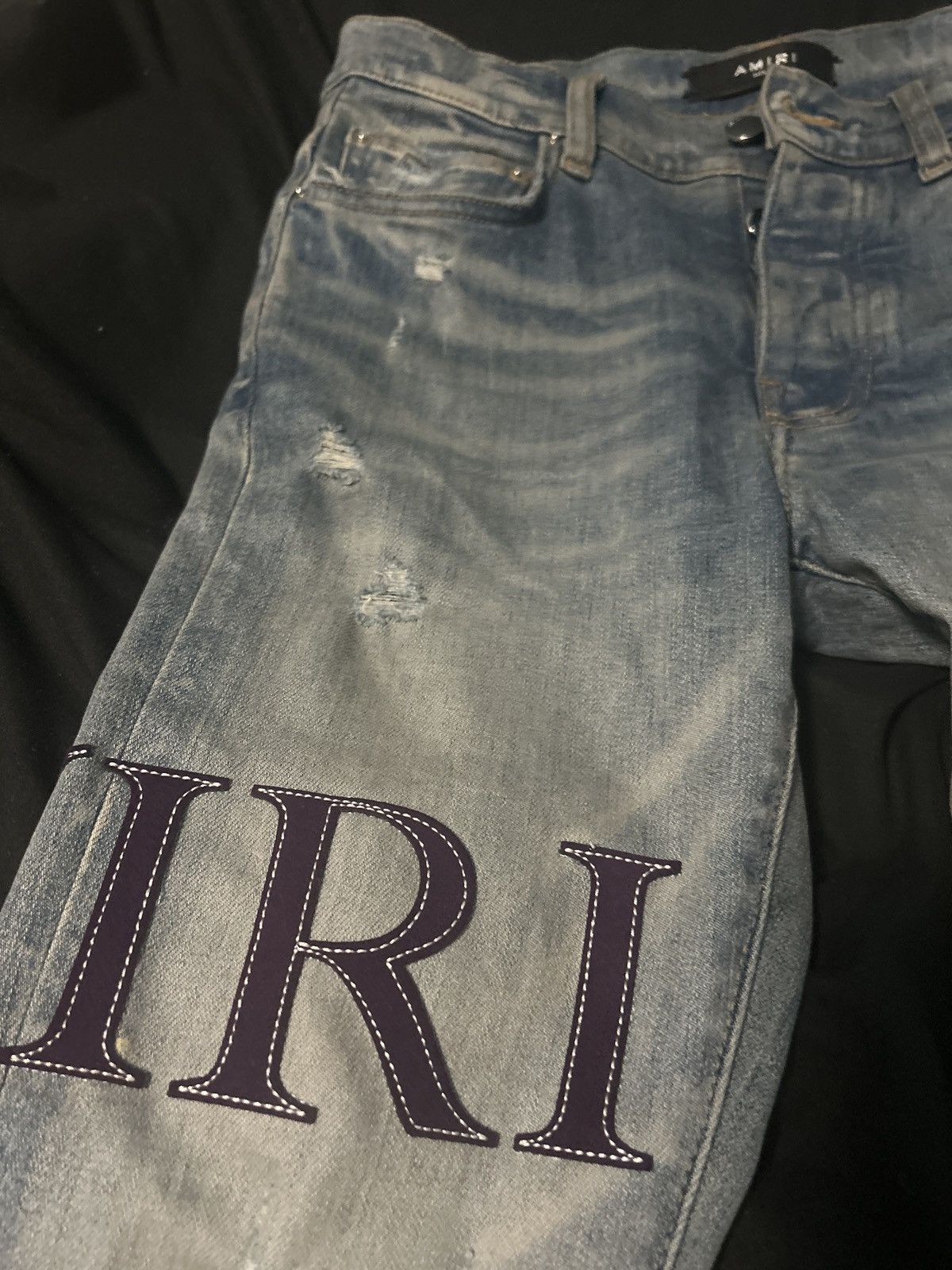 Amiri Amiri indigo Serim Jeans Purple Size US 29 - 2 Thumbnail