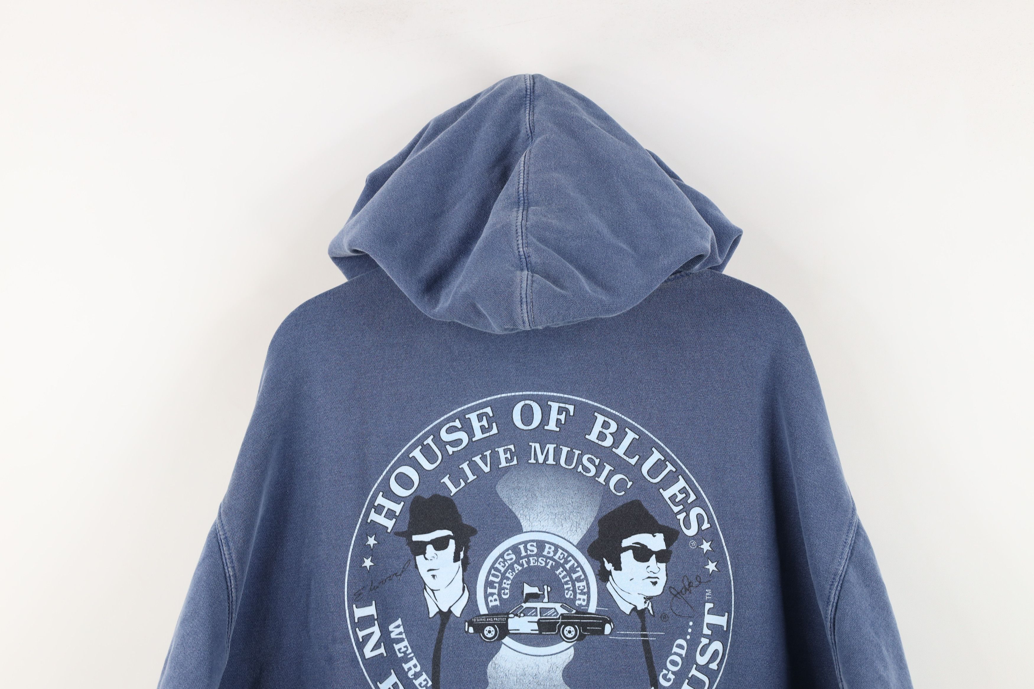Vintage Vintage House of Blues Spell Out Hoodie Sweatshirt Blue Size US XL / EU 56 / 4 - 15 Thumbnail