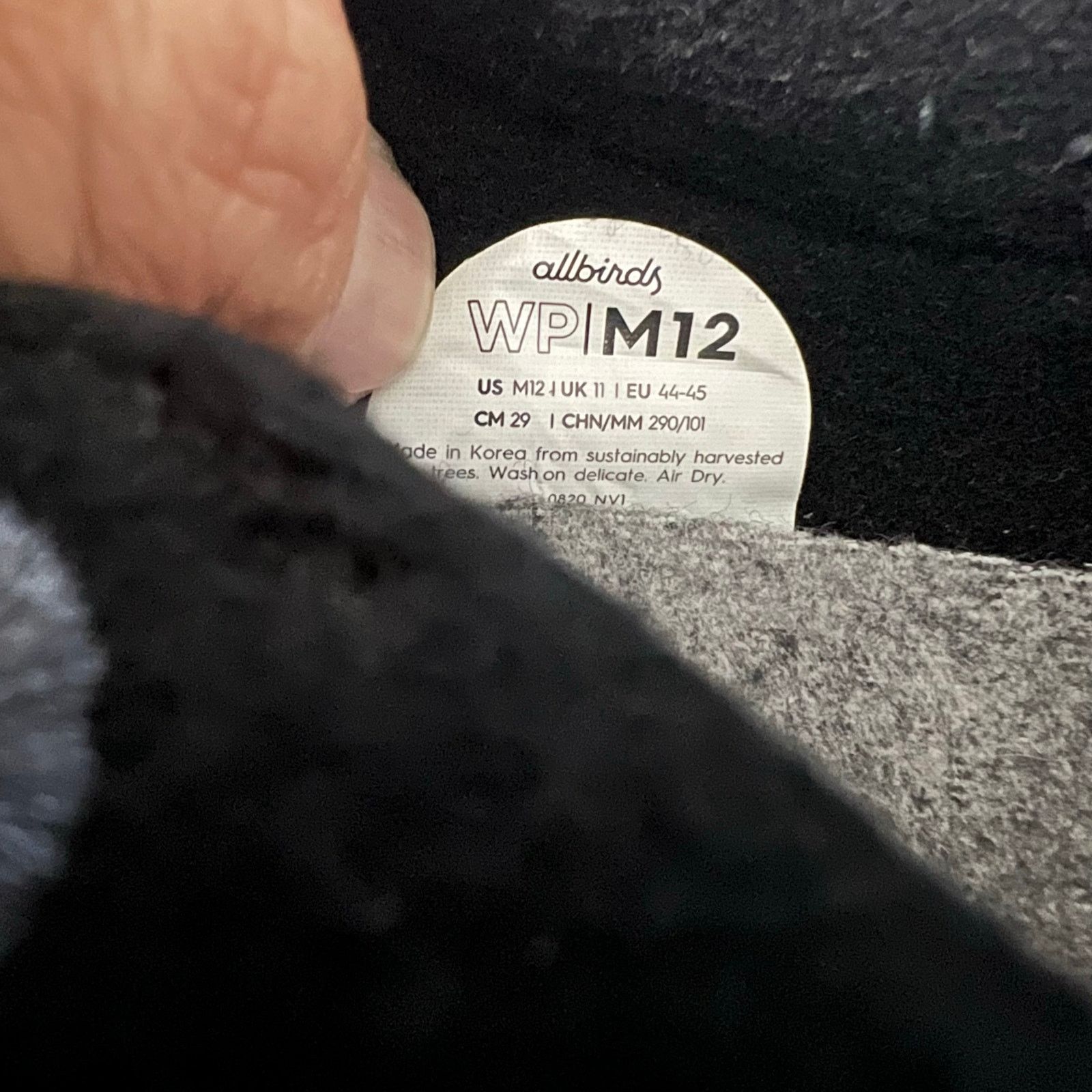 Allbirds Allbirds Men's Wool Pipers WP Black Comfort Run Shoes 12 Size US 12 / EU 45 - 9 Thumbnail