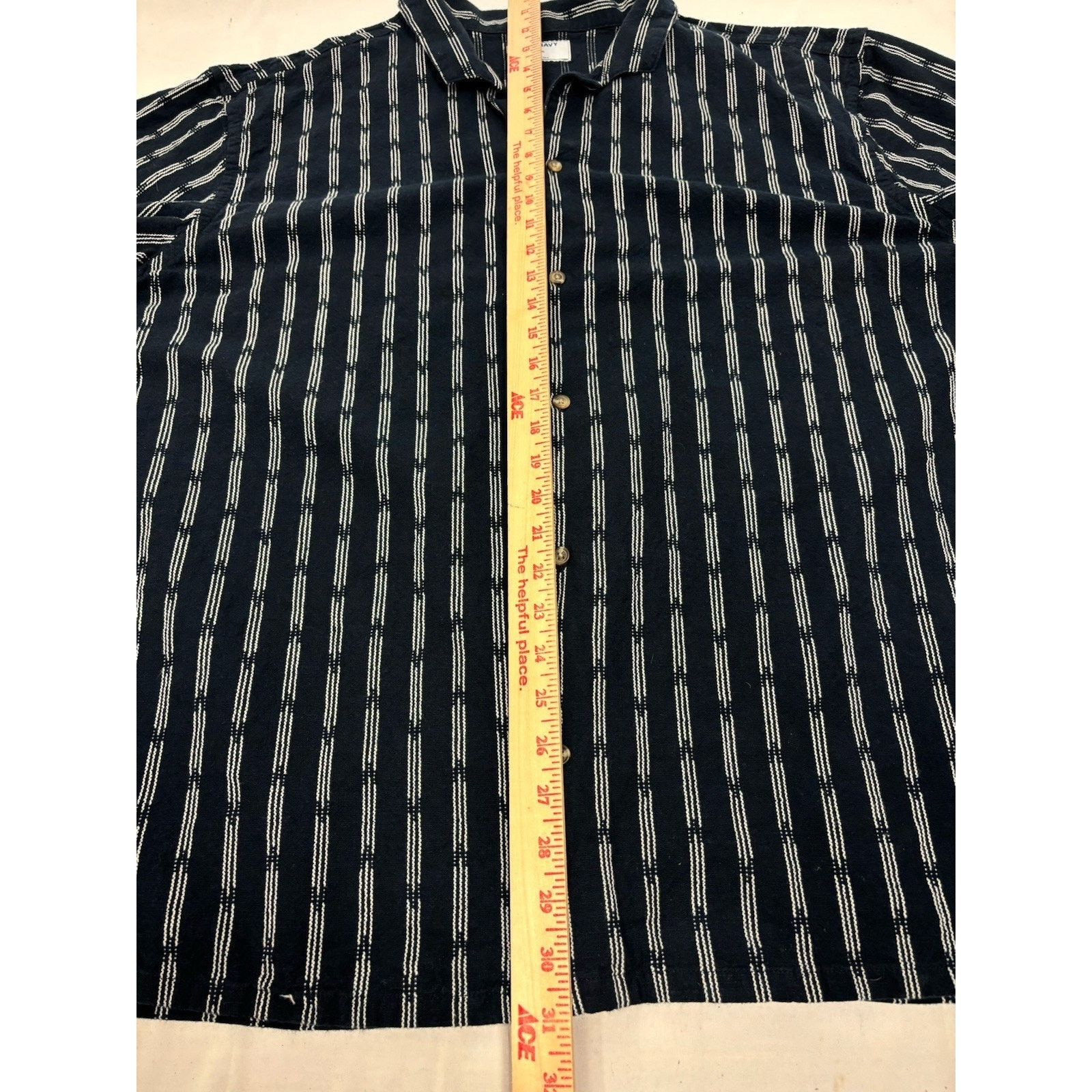 Old Navy OLD NAVY Button Up Short Sleeve Shirt Men’s 3X Stripe Blue Size US XXL / EU 58 / 5 - 3 Thumbnail