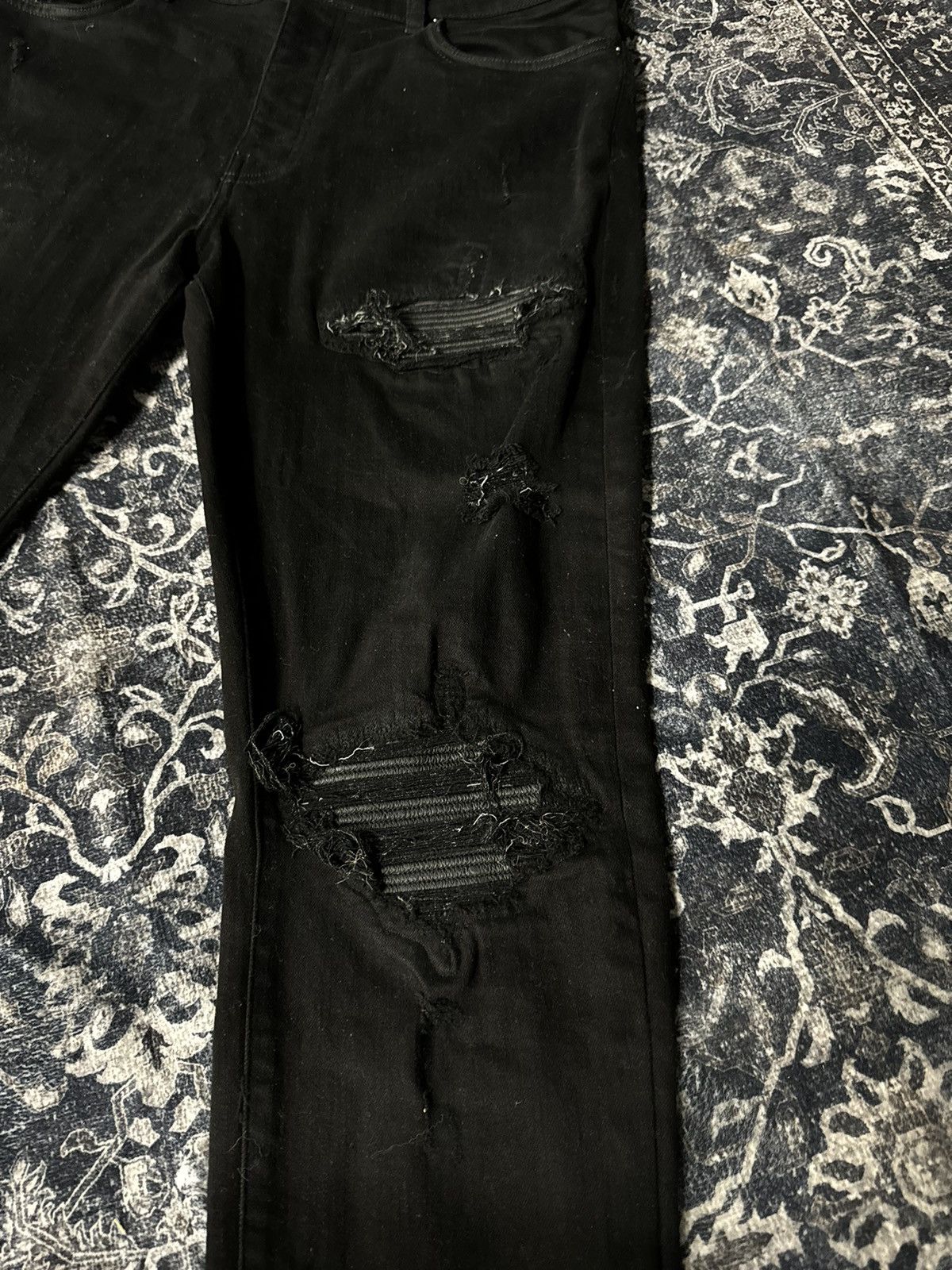 Amiri Amiri Black Leather Mx1 Jeans Size US 36 / EU 52 - 3 Thumbnail