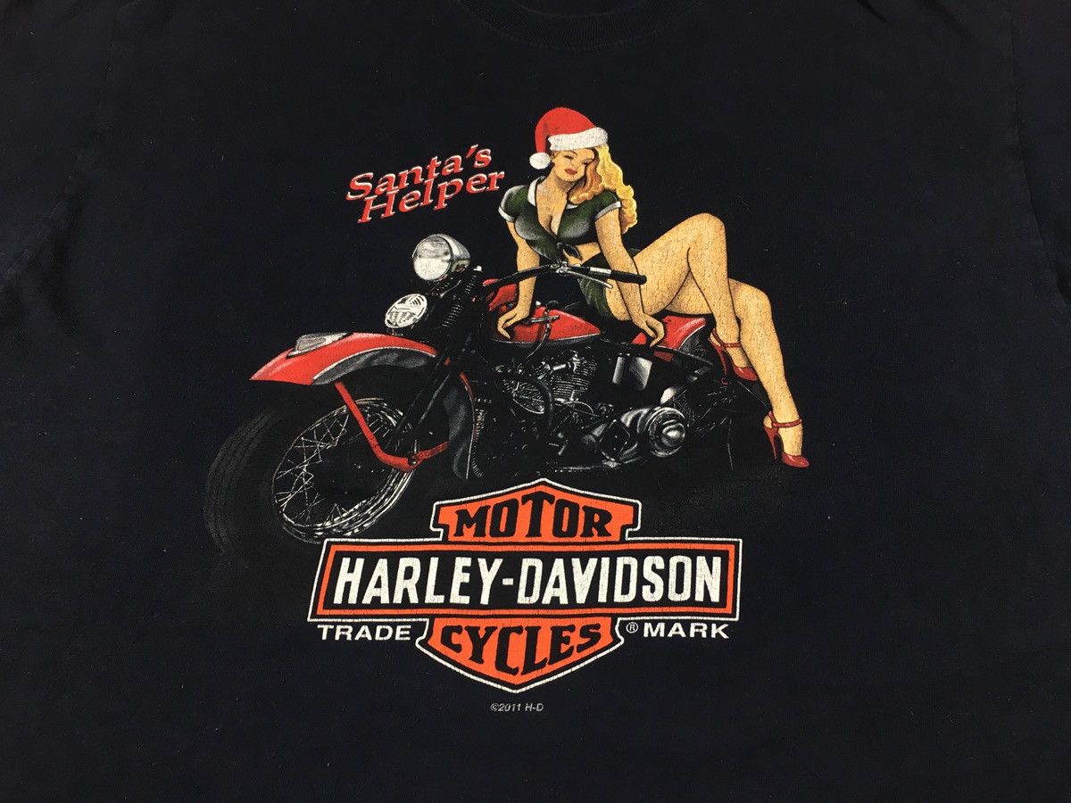 Harley Davidson 90s Harley Davidson Las Vegas Santa’s Helper Logo Tee Size US L / EU 52-54 / 3 - 3 Thumbnail