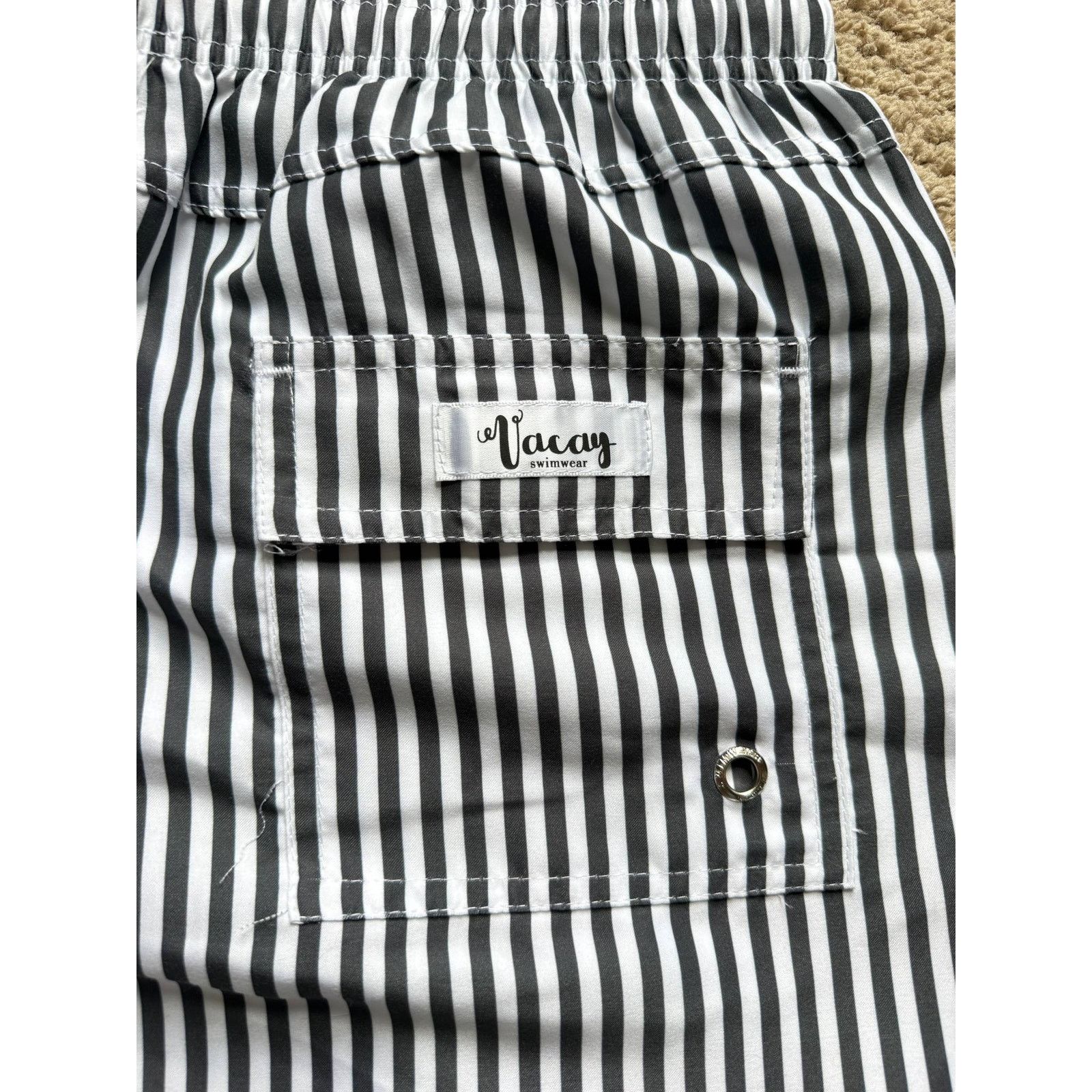 Other NWT Vacay Swimwear Hamptons Swim Short Black/White L (34) Size US 34 / EU 50 - 4 Thumbnail