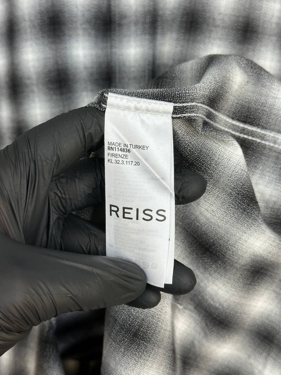 Reiss REISS Firenze Blurred Check Print Slim Fit Sport Shirt Size US S / EU 44-46 / 1 - 11 Thumbnail