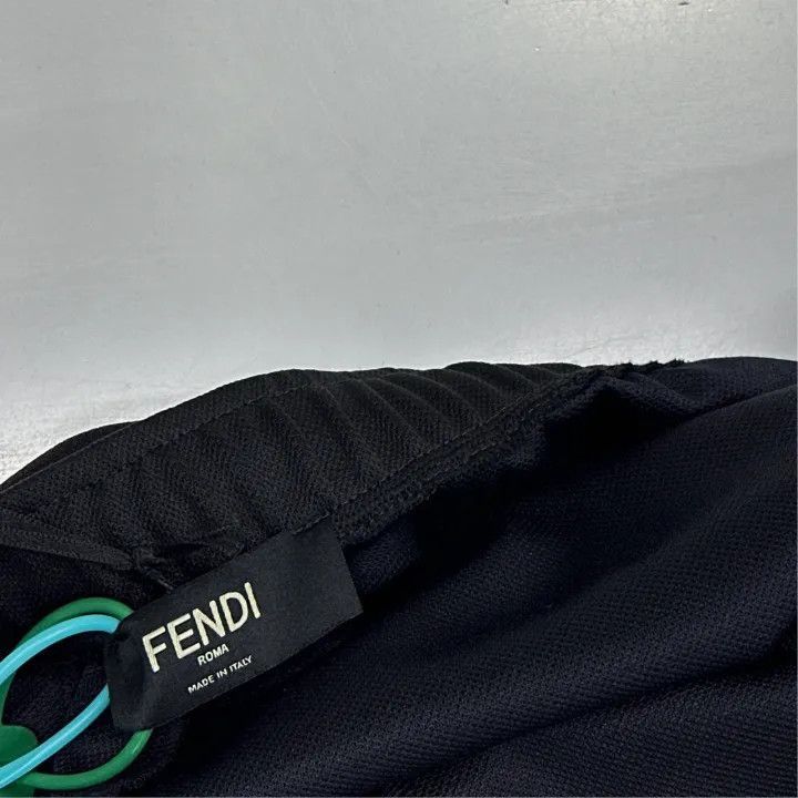 Fendi Fendi Black Drawstring Knit Sweatpants for Men -2508 Size US 44 / EU 60 - 2 Thumbnail