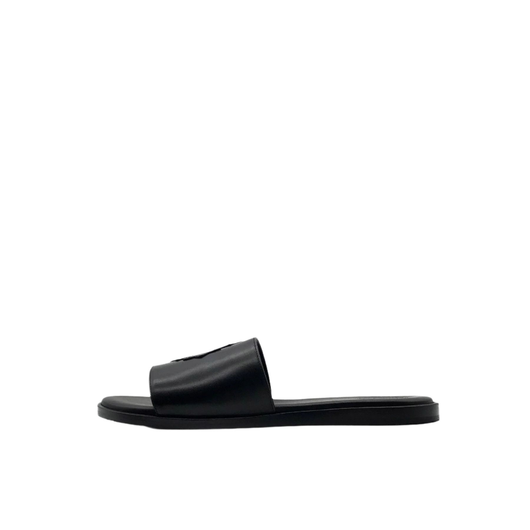 Chrome Hearts CH Plus Patch Leather Slide Slippers