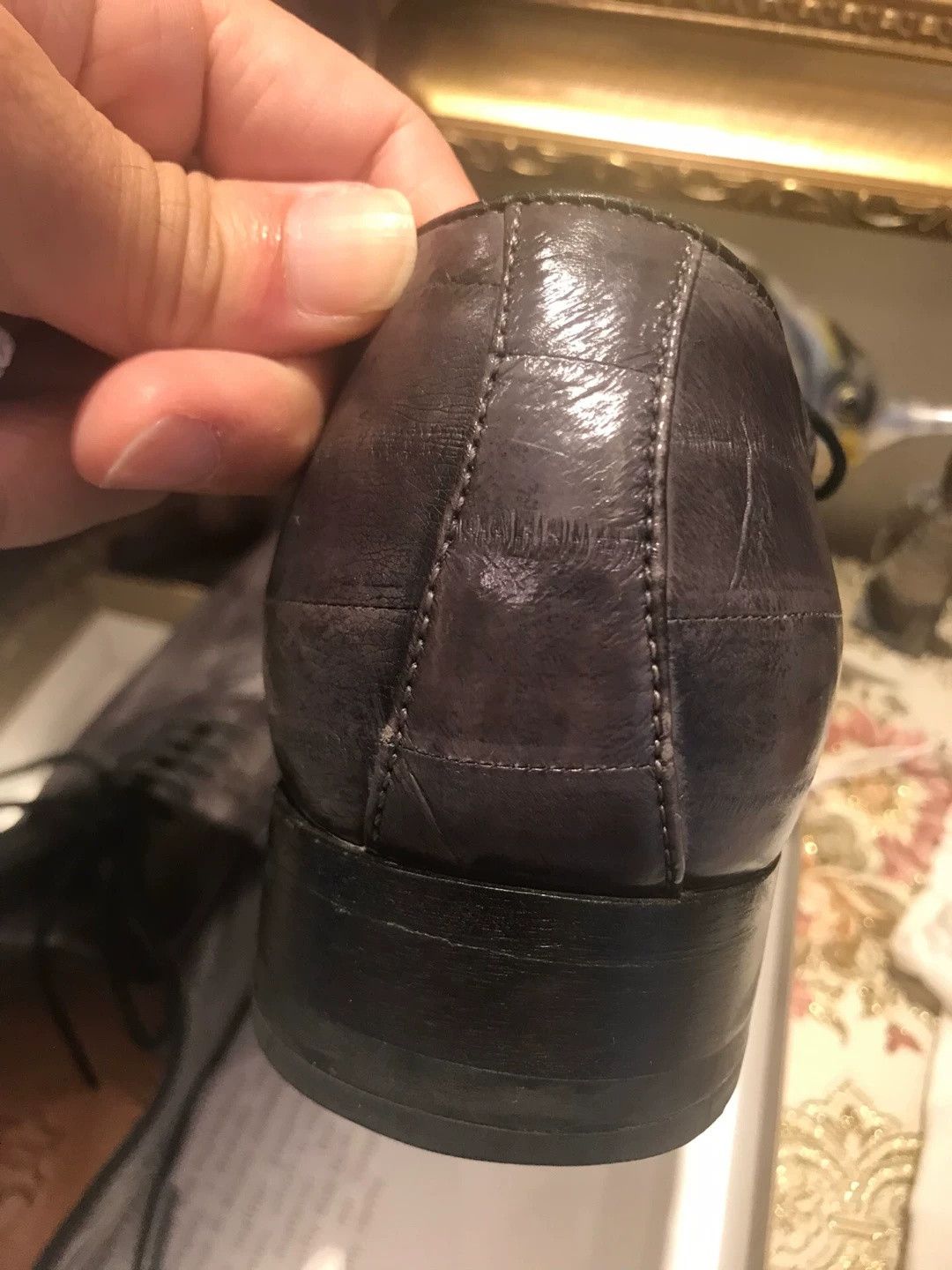 Gianfranco Ferre Ferre Gray Stingray Leather Pointed Shoes Size US 8 / EU 41 - 5 Thumbnail