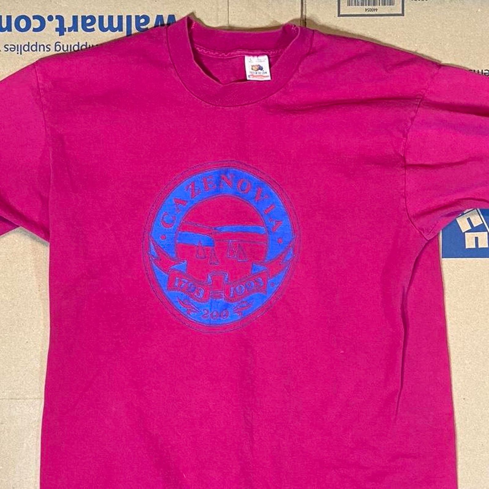 Fruit Of The Loom 90s pink fruit of the loom tee cazenovia Size US L / EU 52-54 / 3 - 4 Thumbnail
