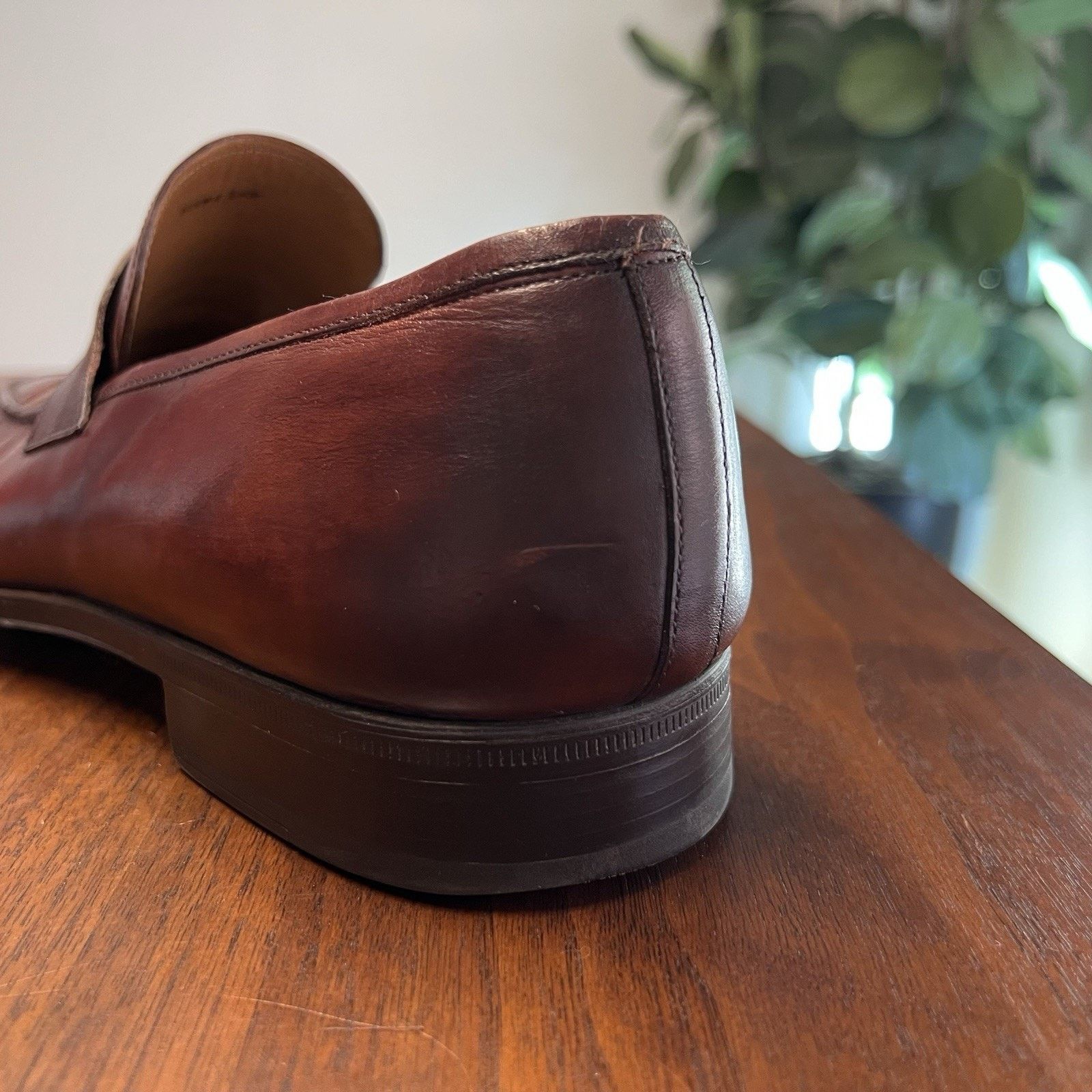 Magnanni Magnanni Walden 11M Slip On Penny Loafer 15447 Mahogany Size US 11 / EU 44 - 6 Thumbnail