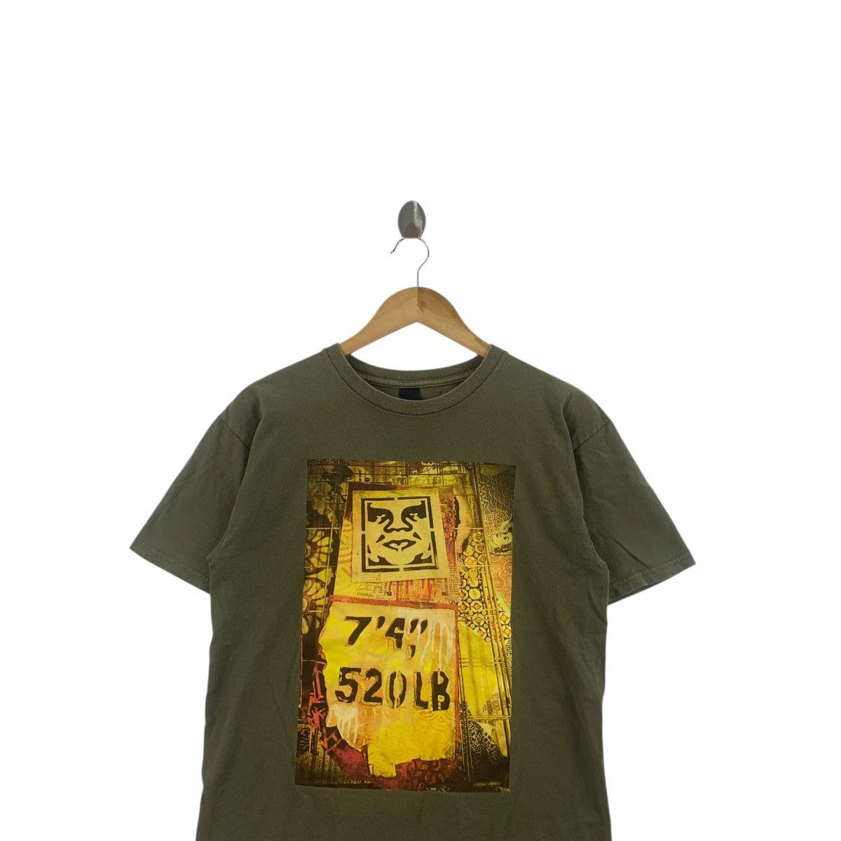 Obey Vintage OBEY SKATEBOARD Andre The Giant Face Tee Shirt Top Size US M / EU 48-50 / 2 - 2 Thumbnail