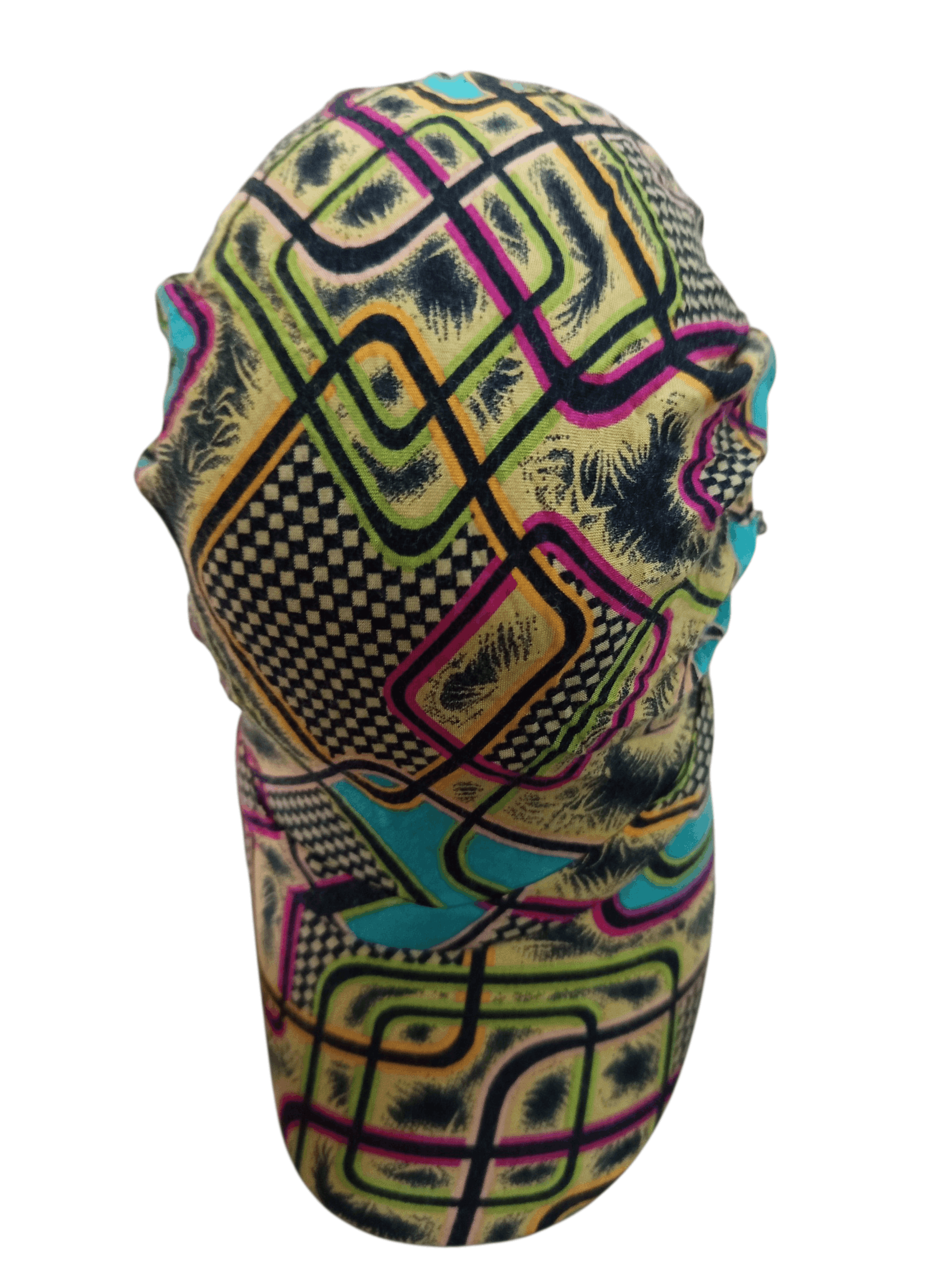 Other 90s Y2K Abstract Bucket Hat Legionnaire Sun Hat Neck Flap Size ONE SIZE - 2 Thumbnail