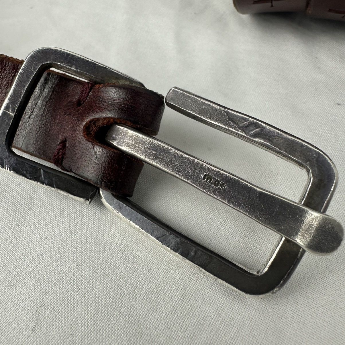 Ma+ MA+ Maurizio Amadei Long Leather Belt Cross Size ONE SIZE - 3 Thumbnail