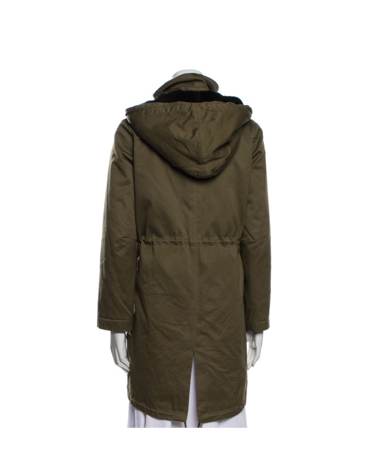 The Arrivals Olive Parka Jacket with Shearling hood Size L / US 10 / IT 46 - 6 Thumbnail