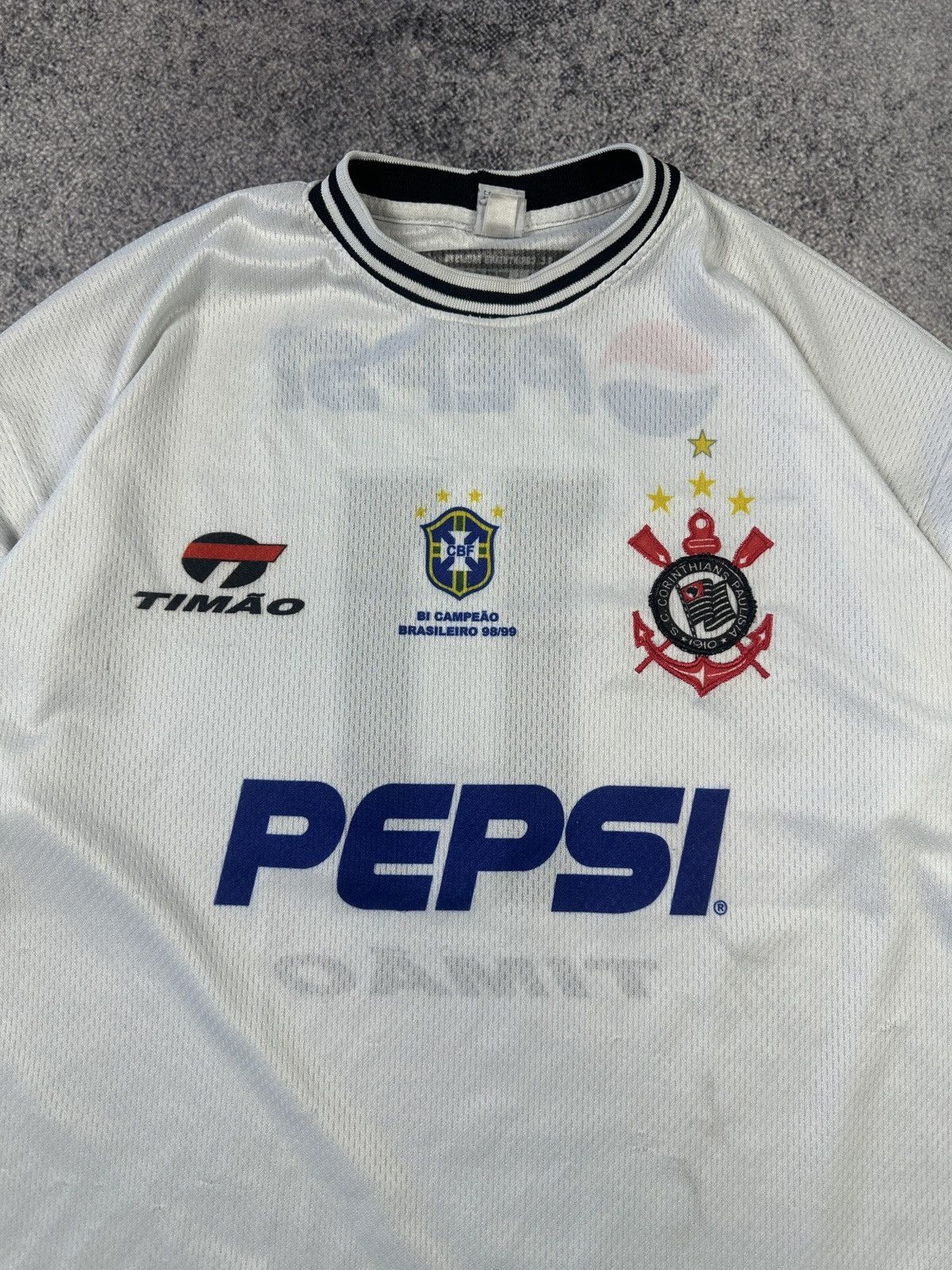 Vintage Vintage Timao Corinthians 11 Pepsi Soccer Jersey Rare 90s Size US L / EU 52-54 / 3 - 2 Thumbnail