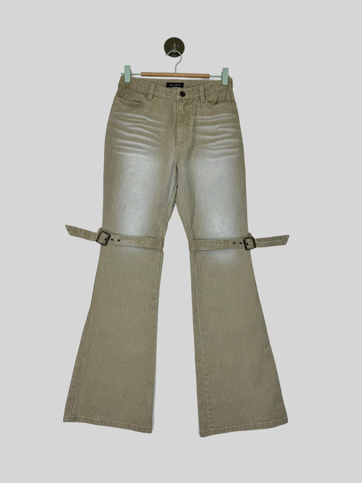 Hysteric Glamour × Japanese Brand × Vintage Flare Livre Claire Stretch Bondage Tornado Mart Style Size US 26 / EU 42 - 1 Thumbnail