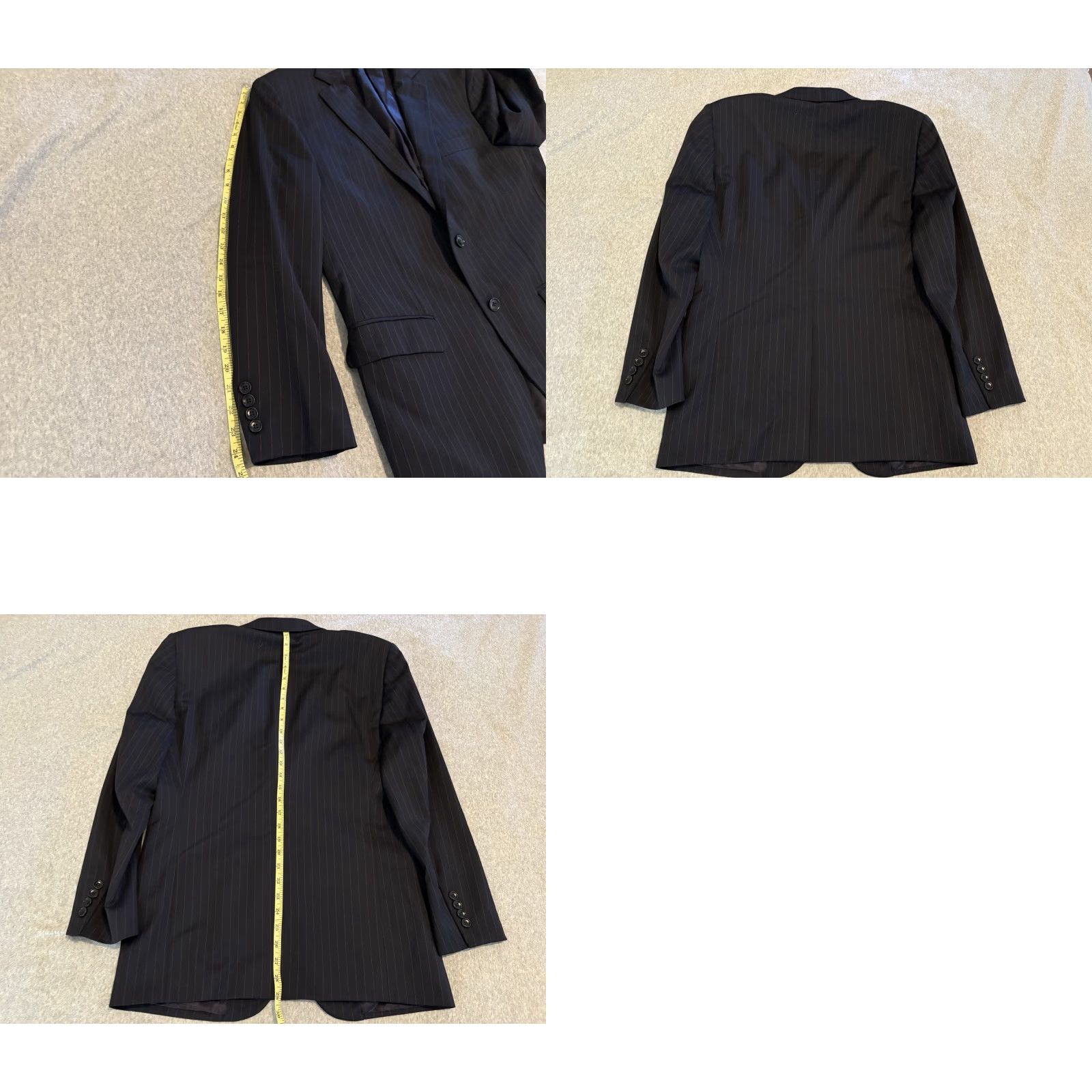 Brooks Brothers Brooks Brothers 1818 Fitzgerald Wool Navy Striped Jacket Blazer Sport Coat 38S Men Wool Stripe Two Button Short Blue Regular Jacket Coat Mens Size 38R - 8 Thumbnail