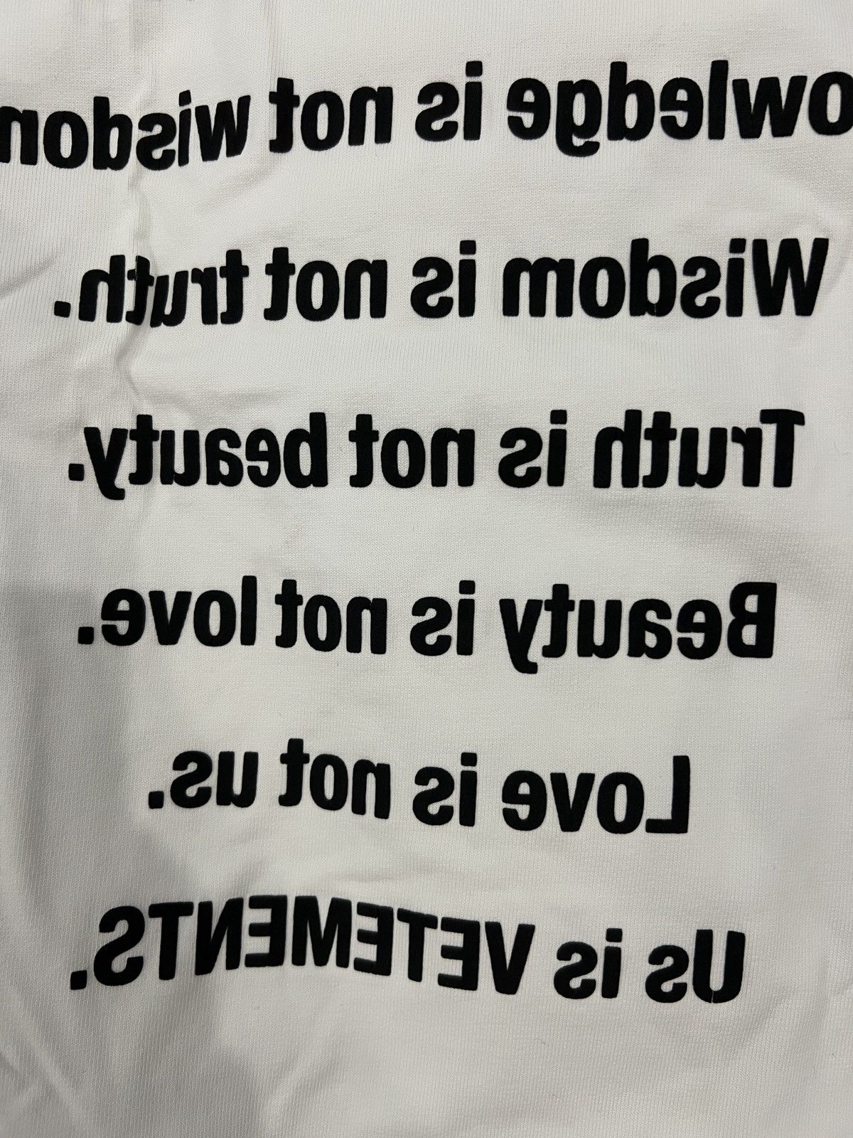 Vetements Vetements FW21 “Information Is Not Knowledge” T-Shirt Size US L / EU 52-54 / 3 - 6 Thumbnail