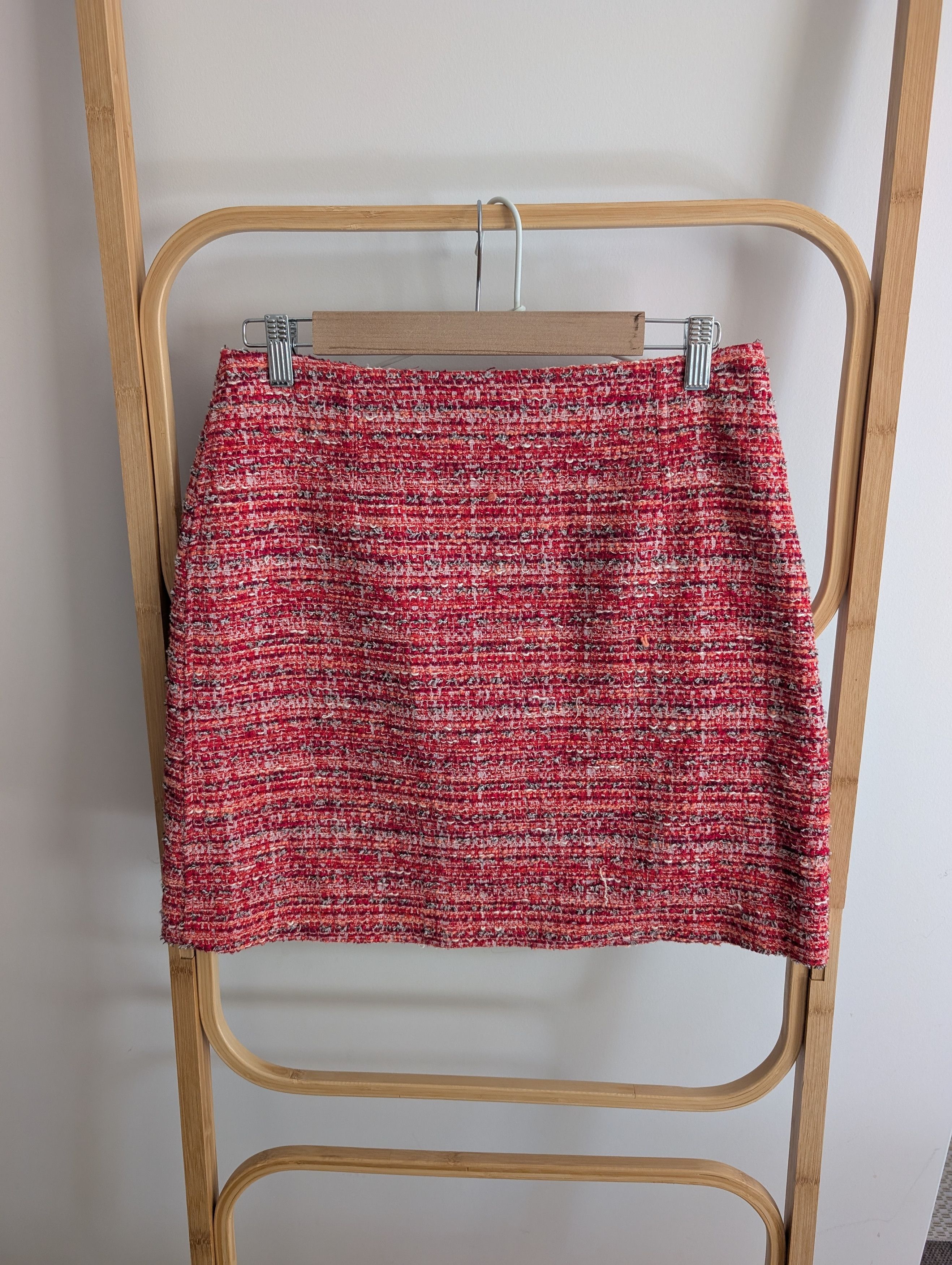 Marcs Marcs Tweed Mini Skirt - Elegant Red - Size 10 Size 32" / US 10 / IT 46 - 1 Thumbnail