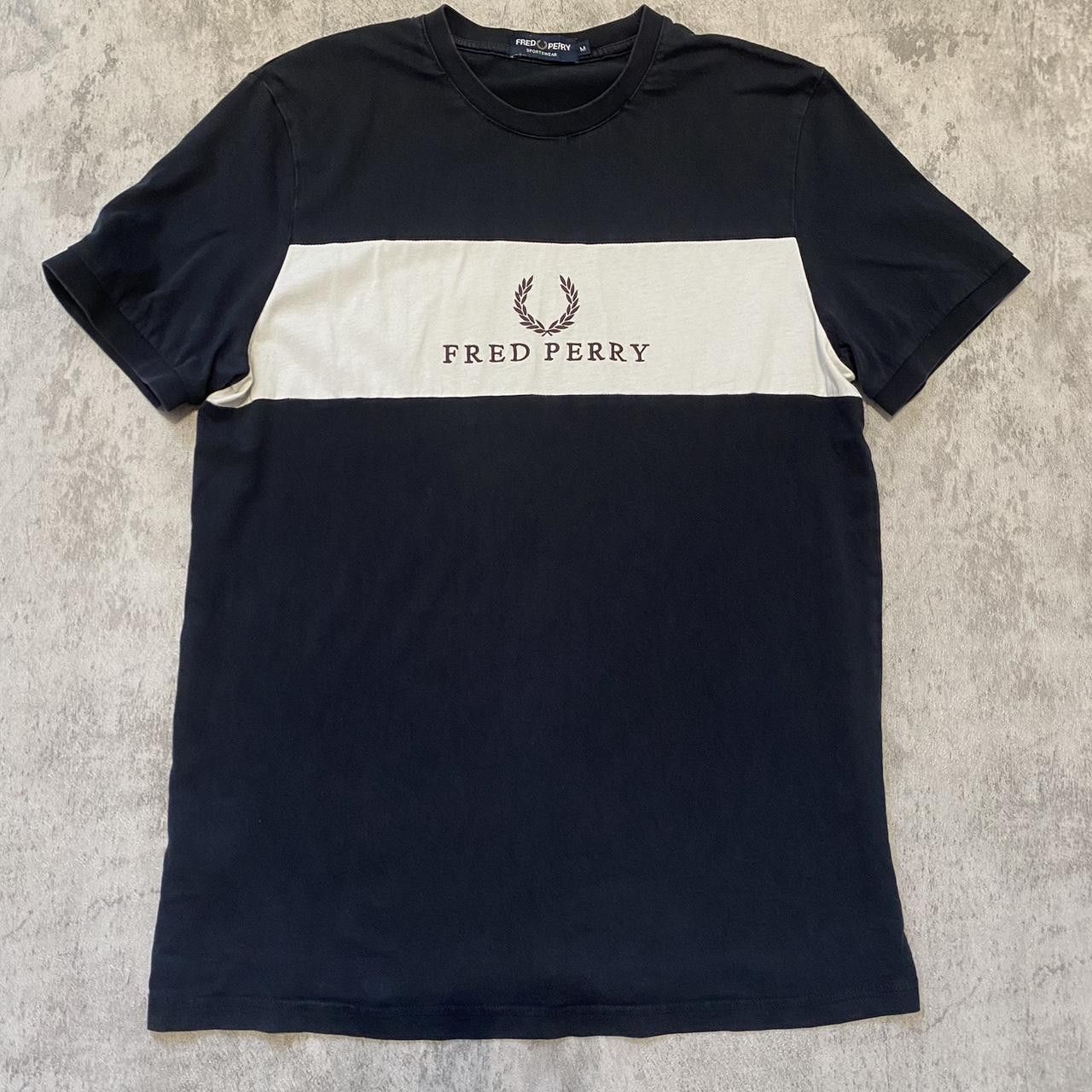 Fred Perry Fred Perry black and white t-shirt Size US M / EU 48-50 / 2 - 1 Thumbnail