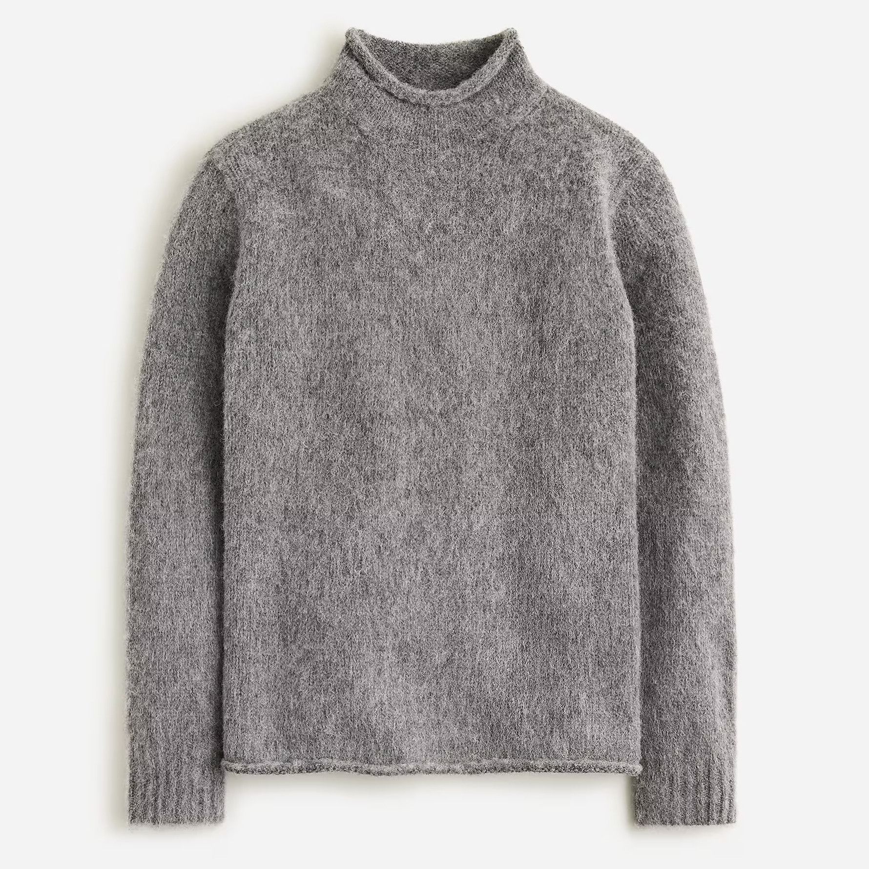 image of J Crew J. Crew Brushed Wool Rollneck Sweater Heather Gray in Grey, Men's (Size Small)