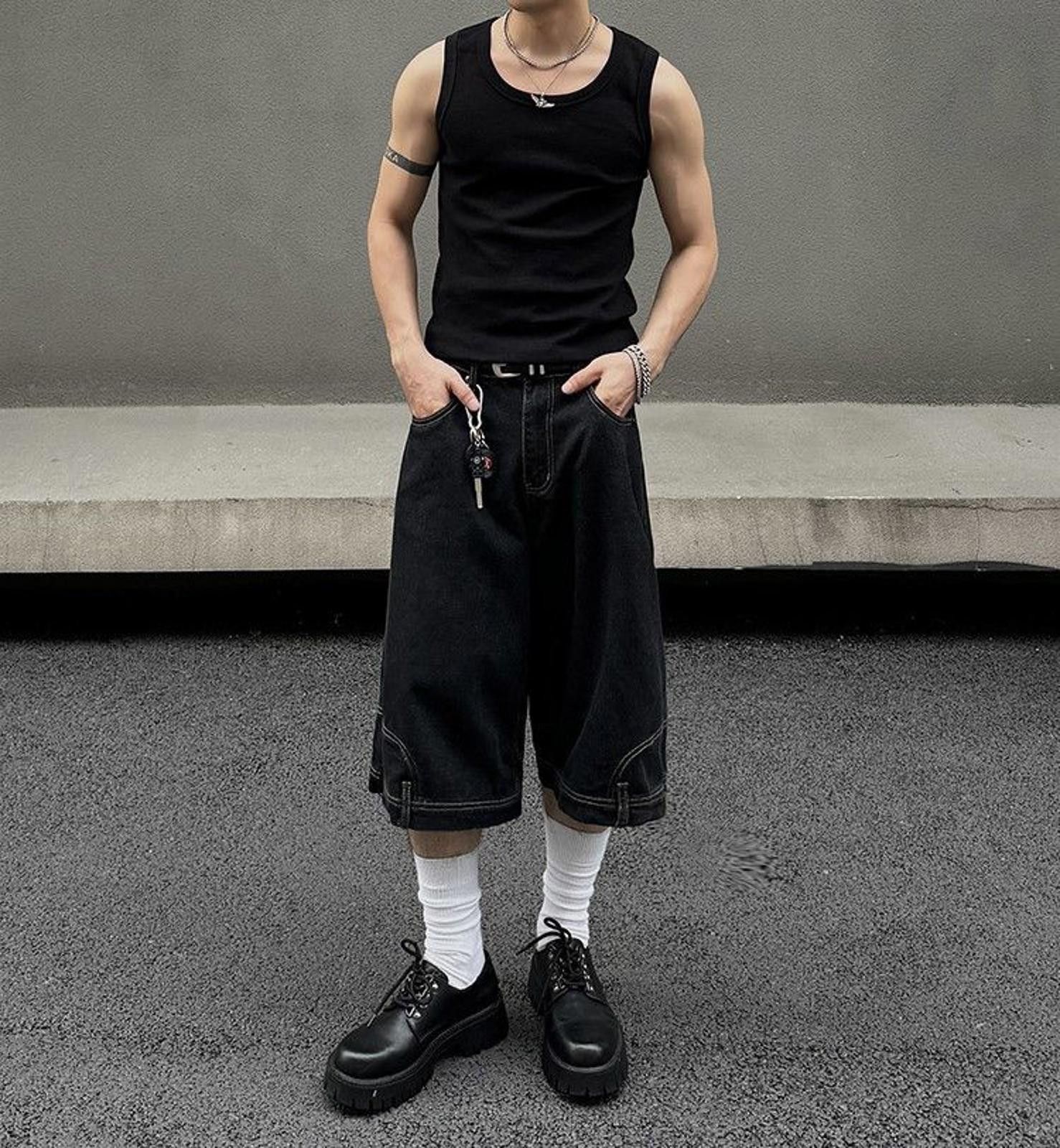 Japanese Brand Reversed Wide Leg Jorts Size US 30 / EU 46 - 3 Thumbnail