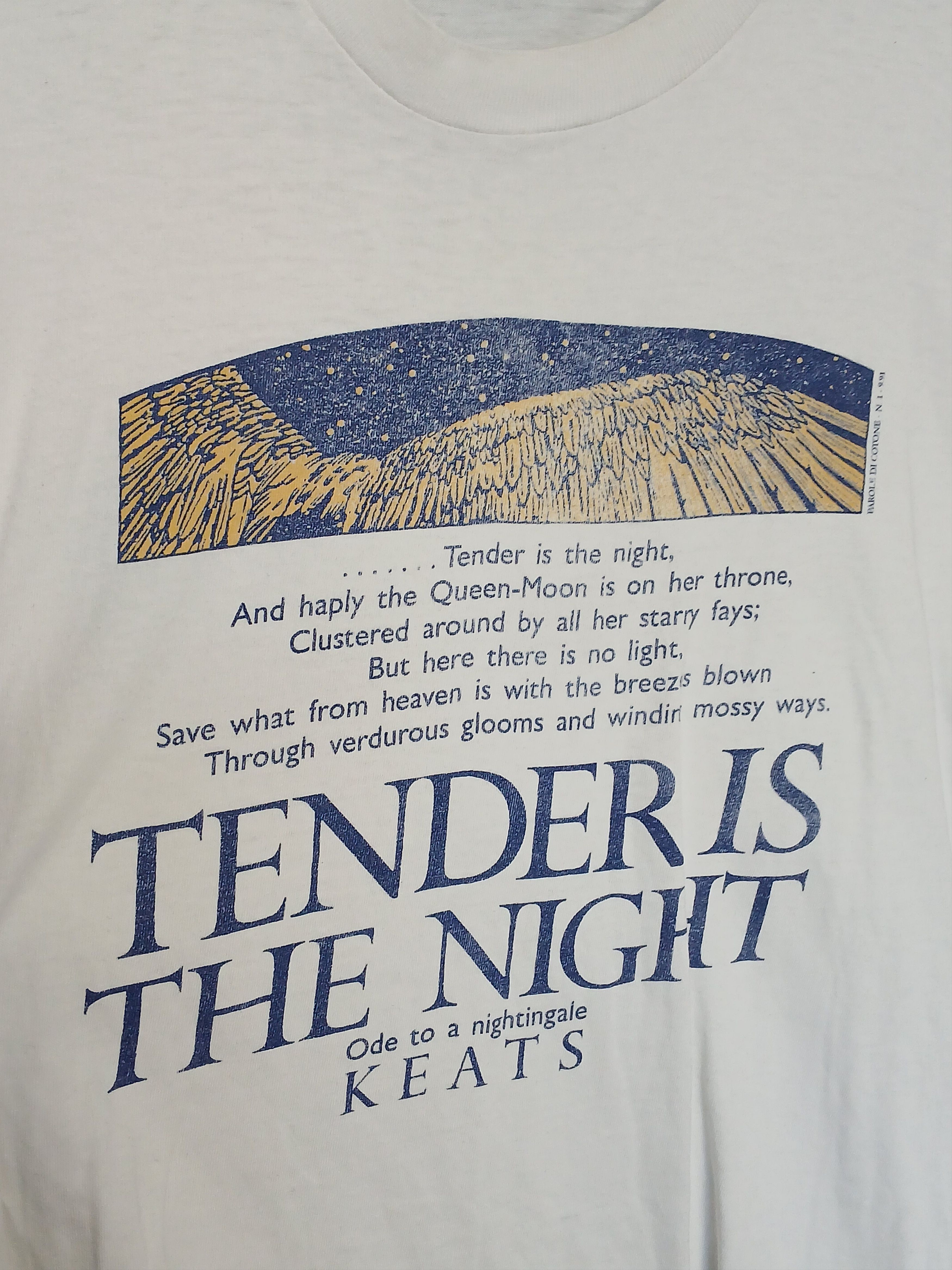 Vintage Francis Scott Key Fitzgerald Tender Is The Night T-Shirt Size US M / EU 48-50 / 2 - 3 Thumbnail