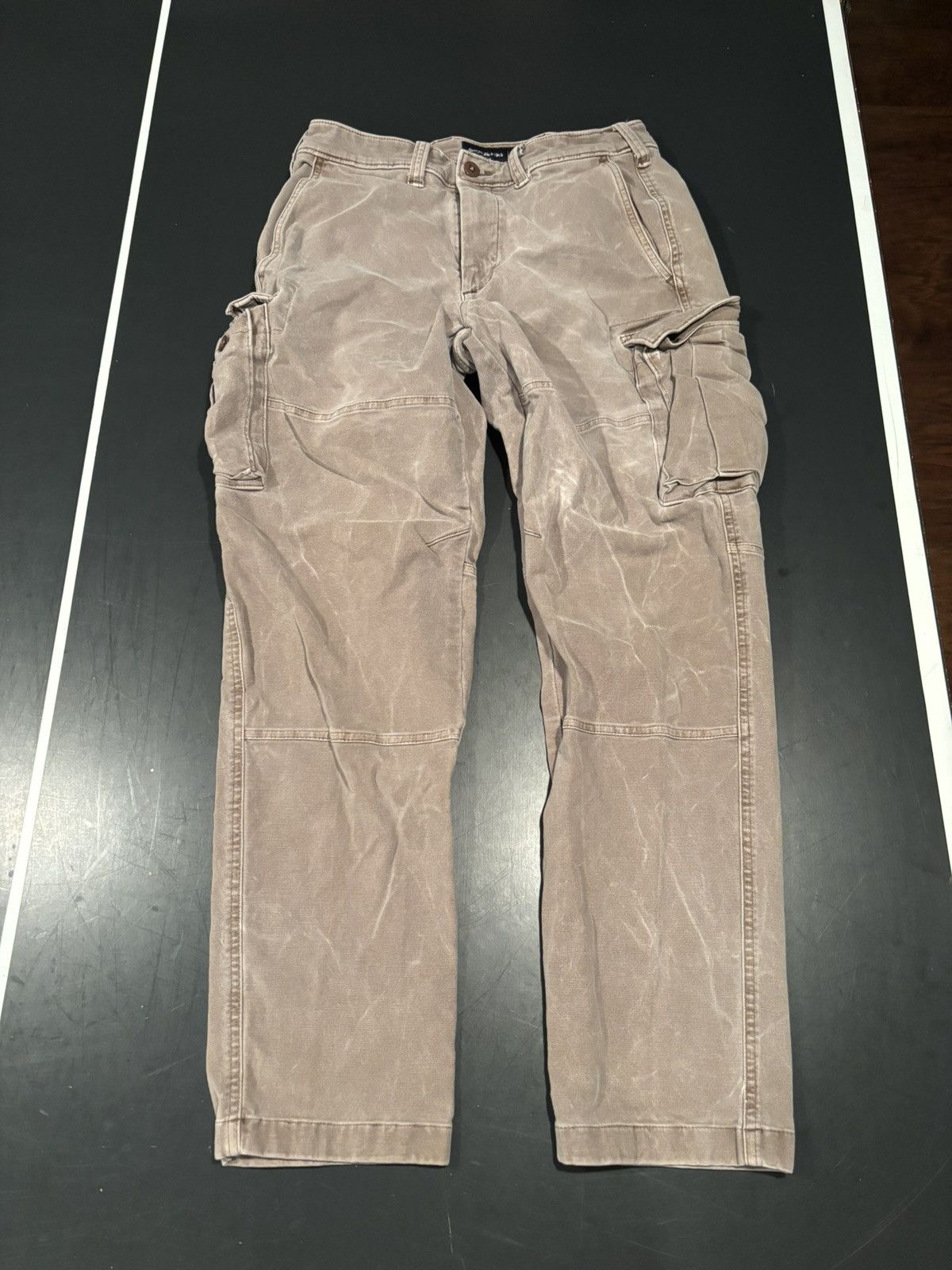 Abercrombie & Fitch Beige Baggy Cargo Pants Skater Style Khaki Pants Size US 30 / EU 46 - 1 Thumbnail