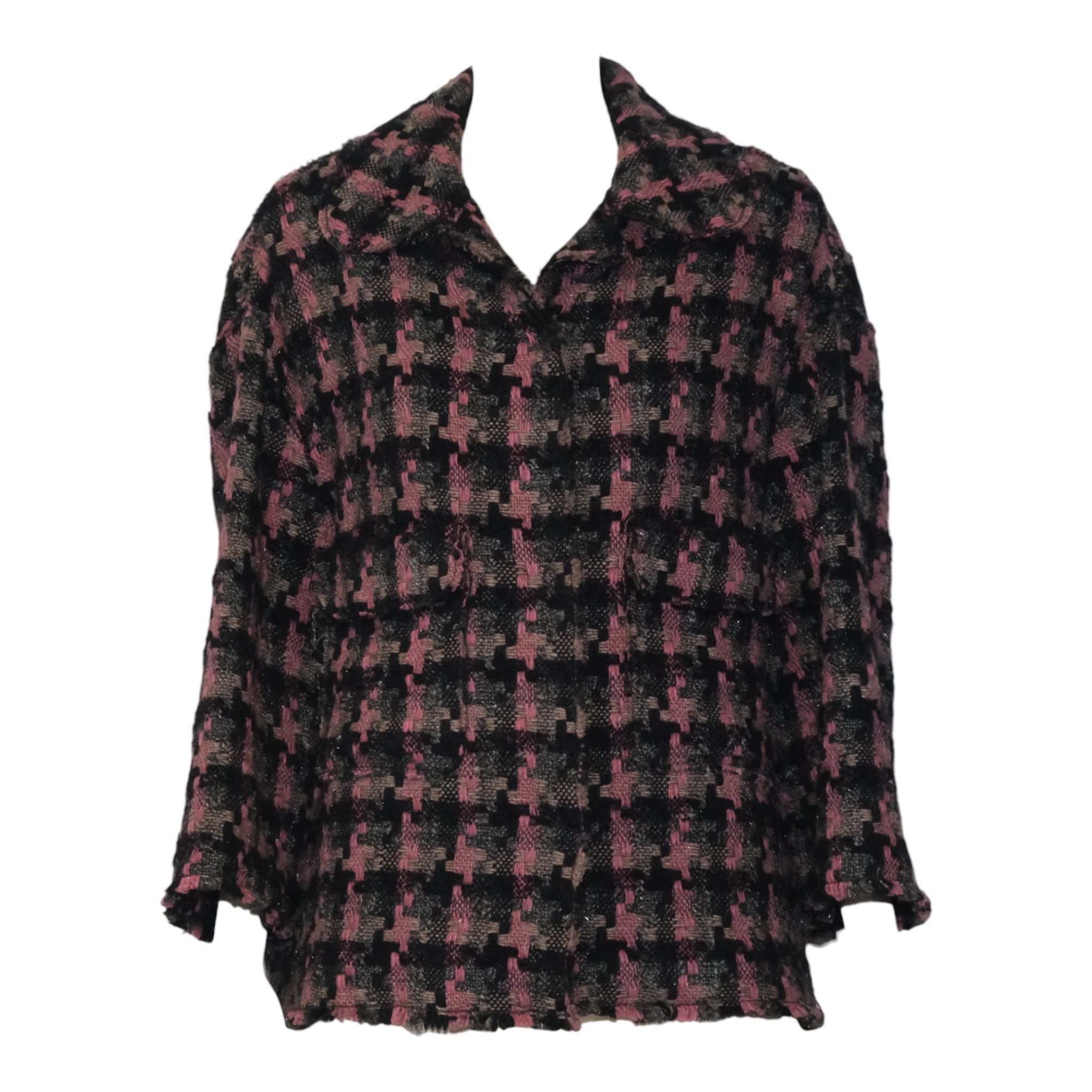 Dolce & Gabbana D&G Wool Blend Houndstooth Blazer Size L / US 10 / IT 46 - 1 Thumbnail