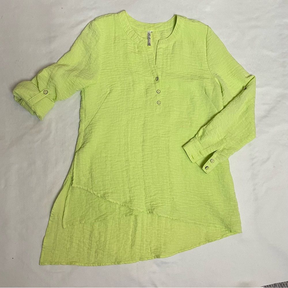 Other Lulu B Green Asymmetrical Hemline Top Shirt Size S Size S / US 4 / IT 40 - 4 Thumbnail