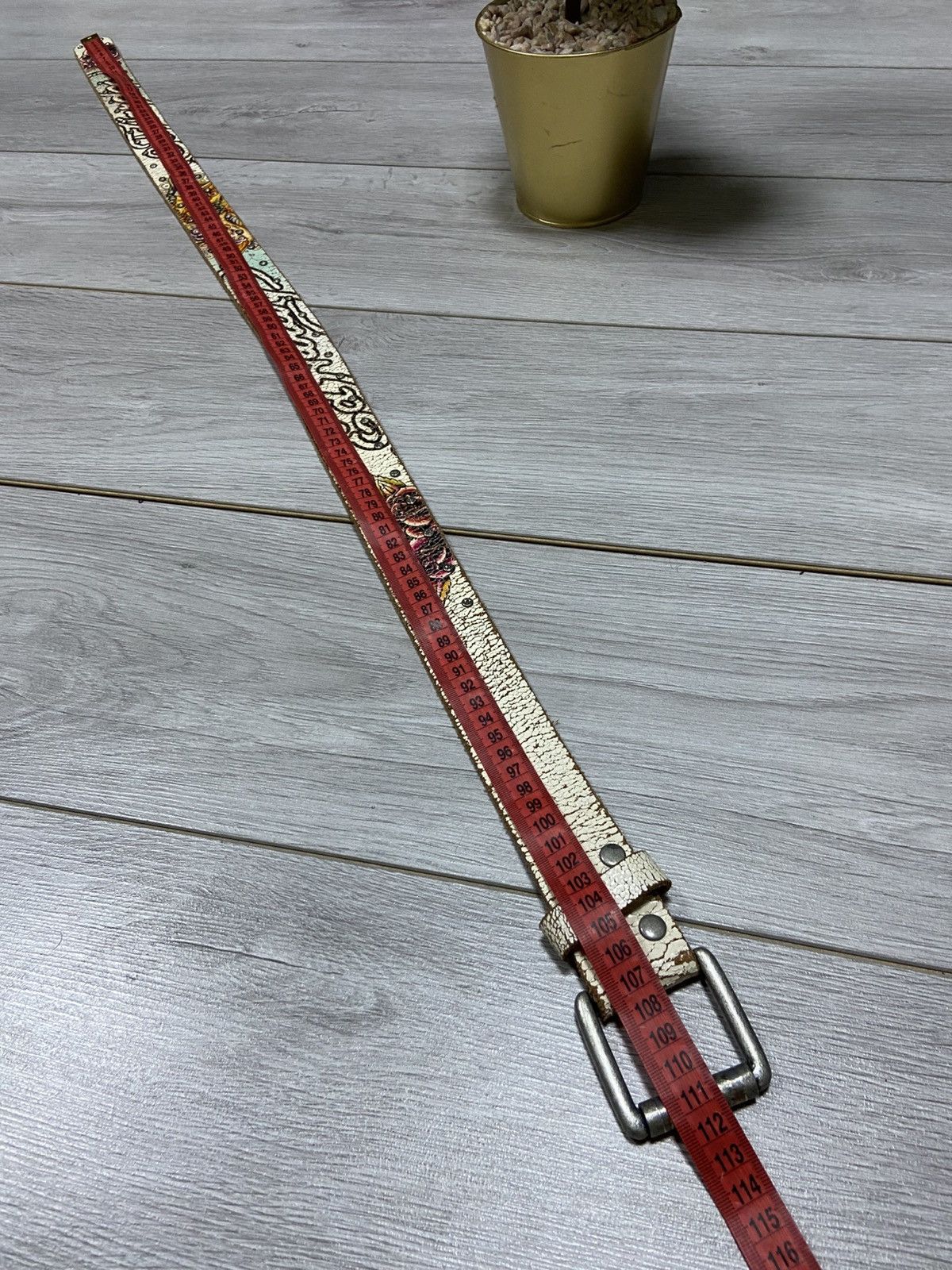 Ed Hardy Ed Hardy spell out roses 🌹 vintage leather belt Size ONE SIZE - 7 Thumbnail