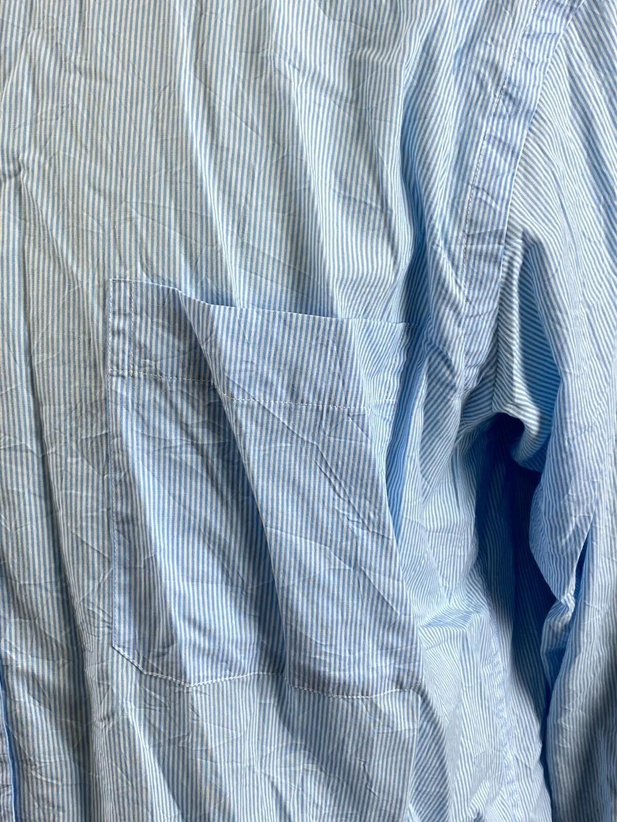 Ermenegildo Zegna Z Zegna Sport Blue Stripe Button Down Shirt Size XL Size US XL / EU 56 / 4 - 4 Thumbnail