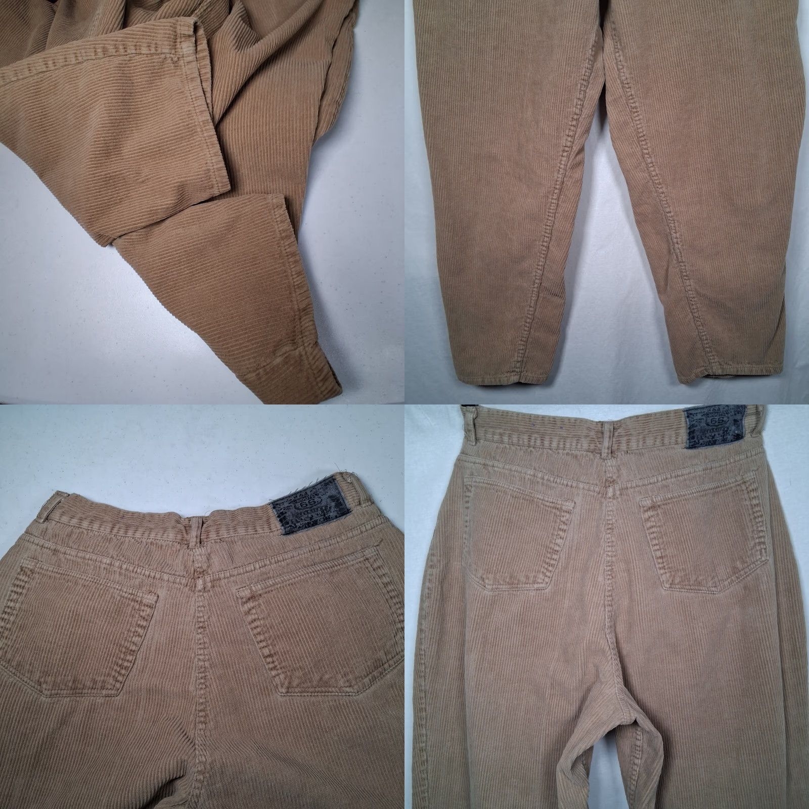 Route 66 VINTAGE Route 66 Corduroy Pants Women 14 Beige Wide Whale 1990s Retro 90s Corduroys Tapered Flat Front Casual Mens Womens Girls Size 36" / US 14 / IT 50 - 8 Thumbnail