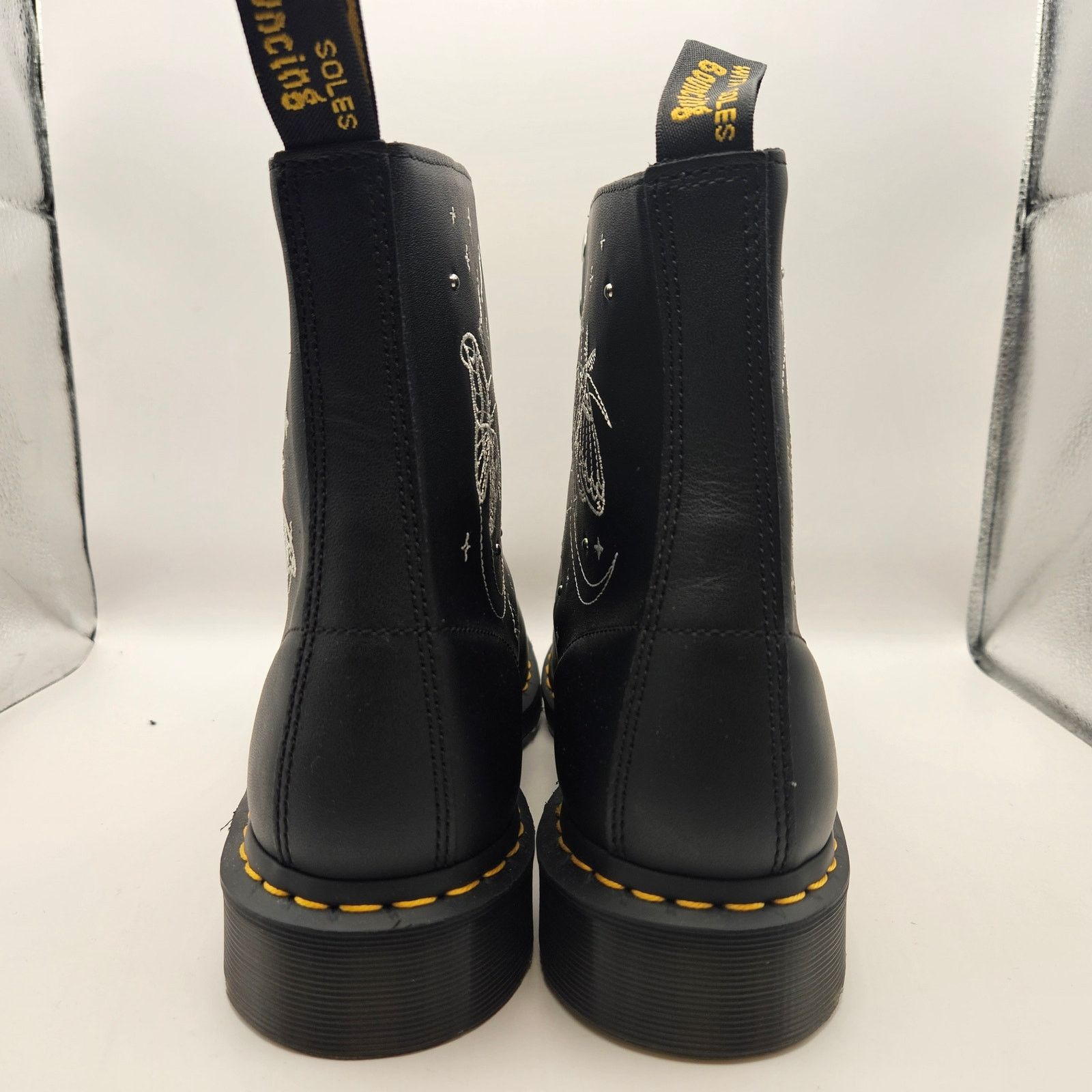 Dr. Martens DR MARTEN'S MEN'S 13 1460 PASCAL BLACK CELESTIAL MOTH NWOB Size US 13 / EU 46 - 3 Thumbnail