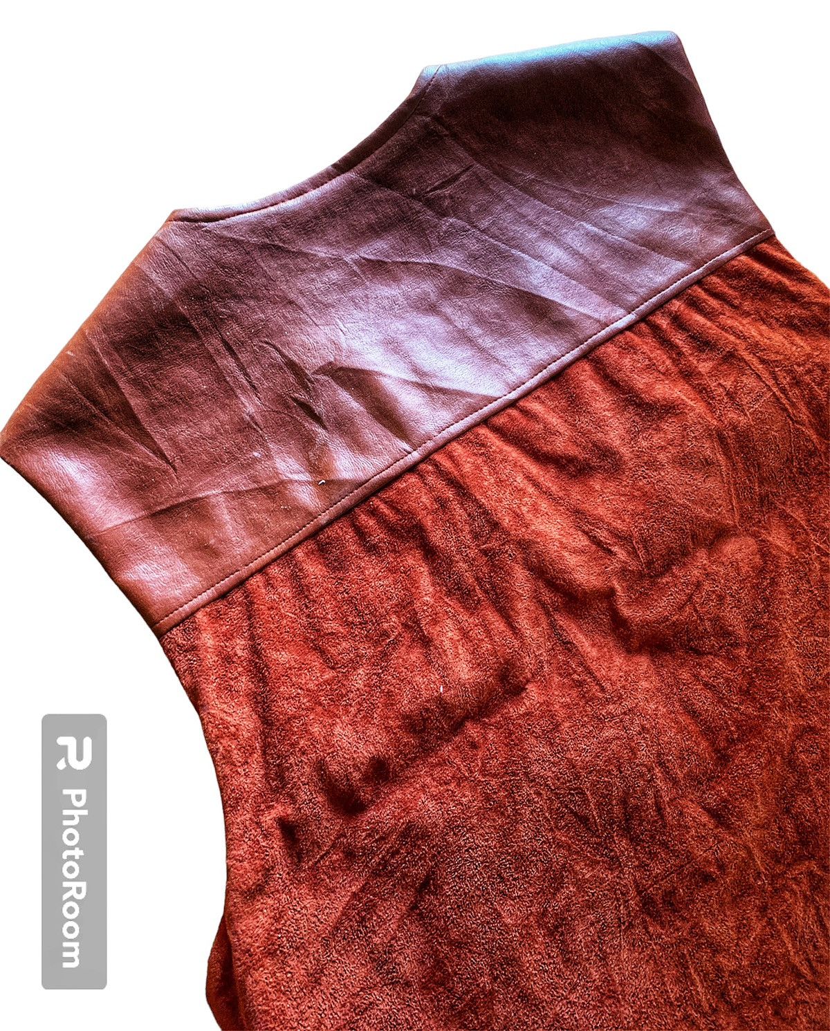 Japanese Brand × Leather × Vintage Vintage RUCK DAM Snap buttons Suede Vest. Size US L / EU 52-54 / 3 - 6 Thumbnail