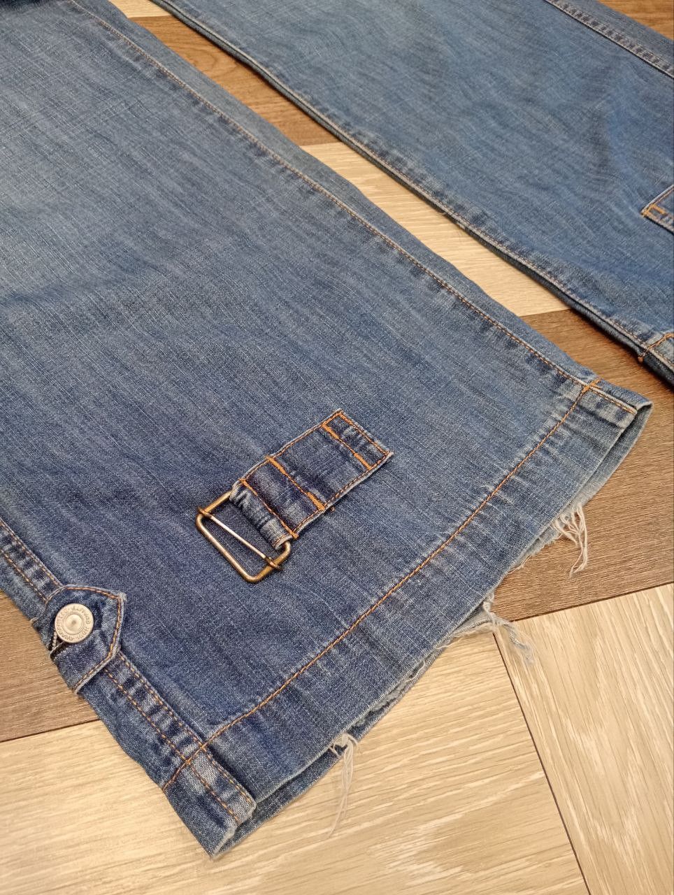 CABANE de ZUCCa RARE CABANE DE ZUCCA BY ISSEY MIYAKE BLUE CARGO JEANS Size US 36 / EU 52 - 4 Thumbnail