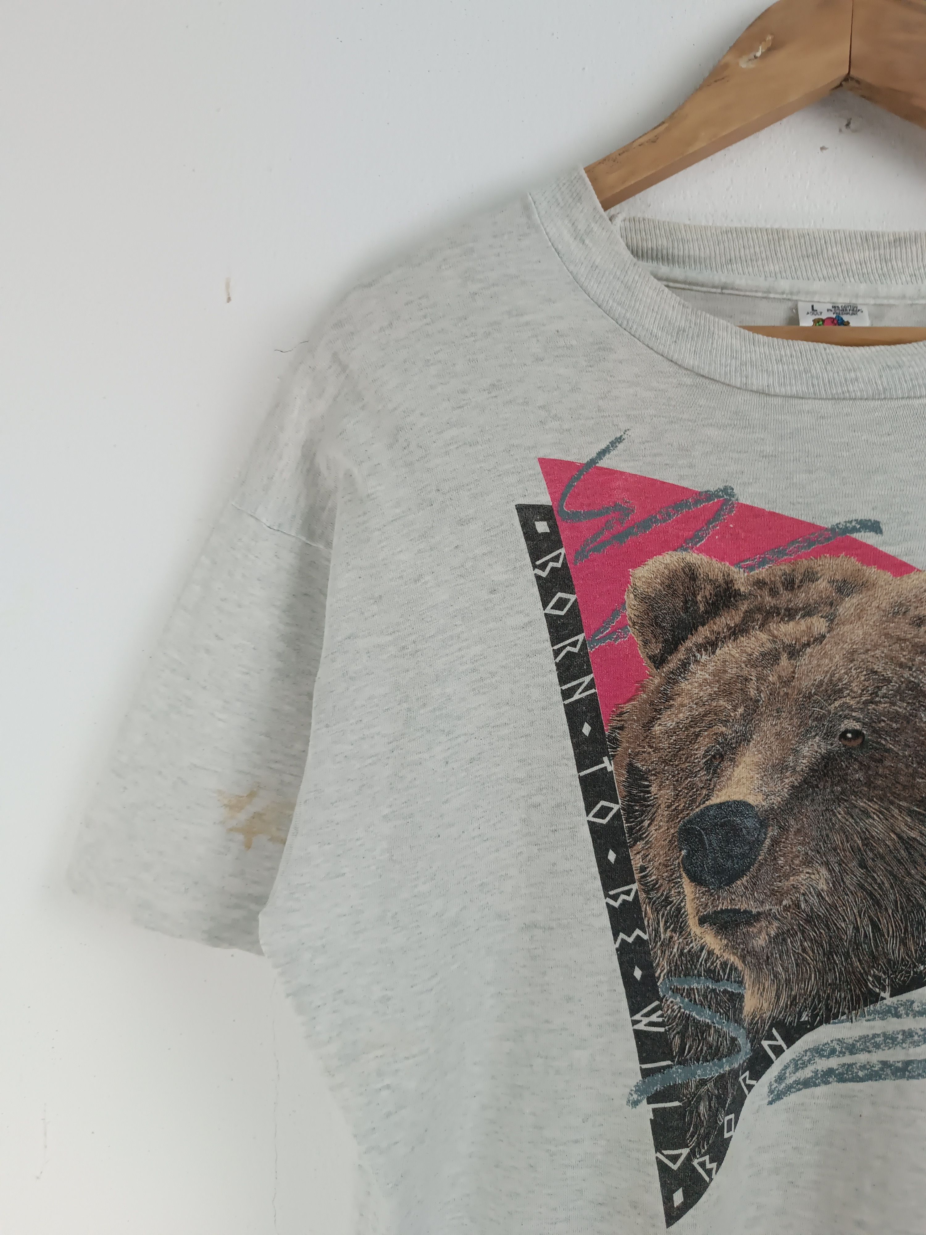 Vintage VINTAGE 90'S MONTANA BEAR BORN TO BE WILD ANIMAL WILD PLANET Size US L / EU 52-54 / 3 - 5 Thumbnail