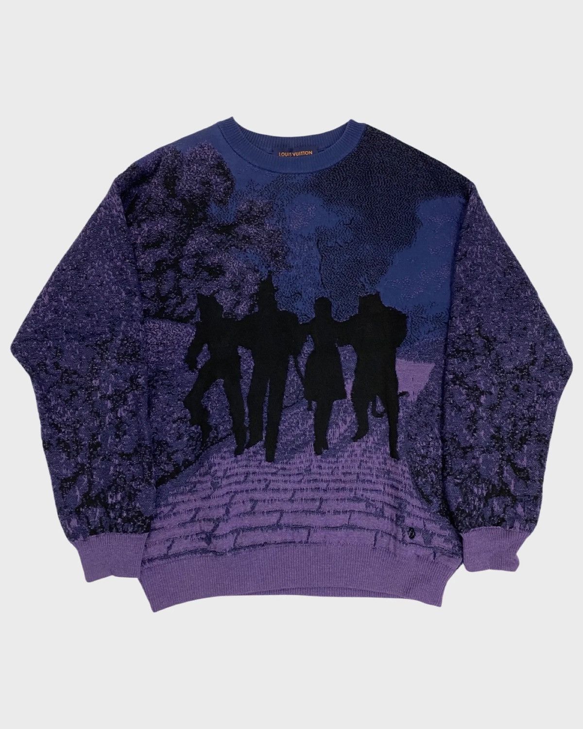 Louis Vuitton LV SS19 RUNWAY BRICK ROAD SWEATER IN PURPLE SIZE:S|L Size US M / EU 48-50 / 2 - 1 Thumbnail