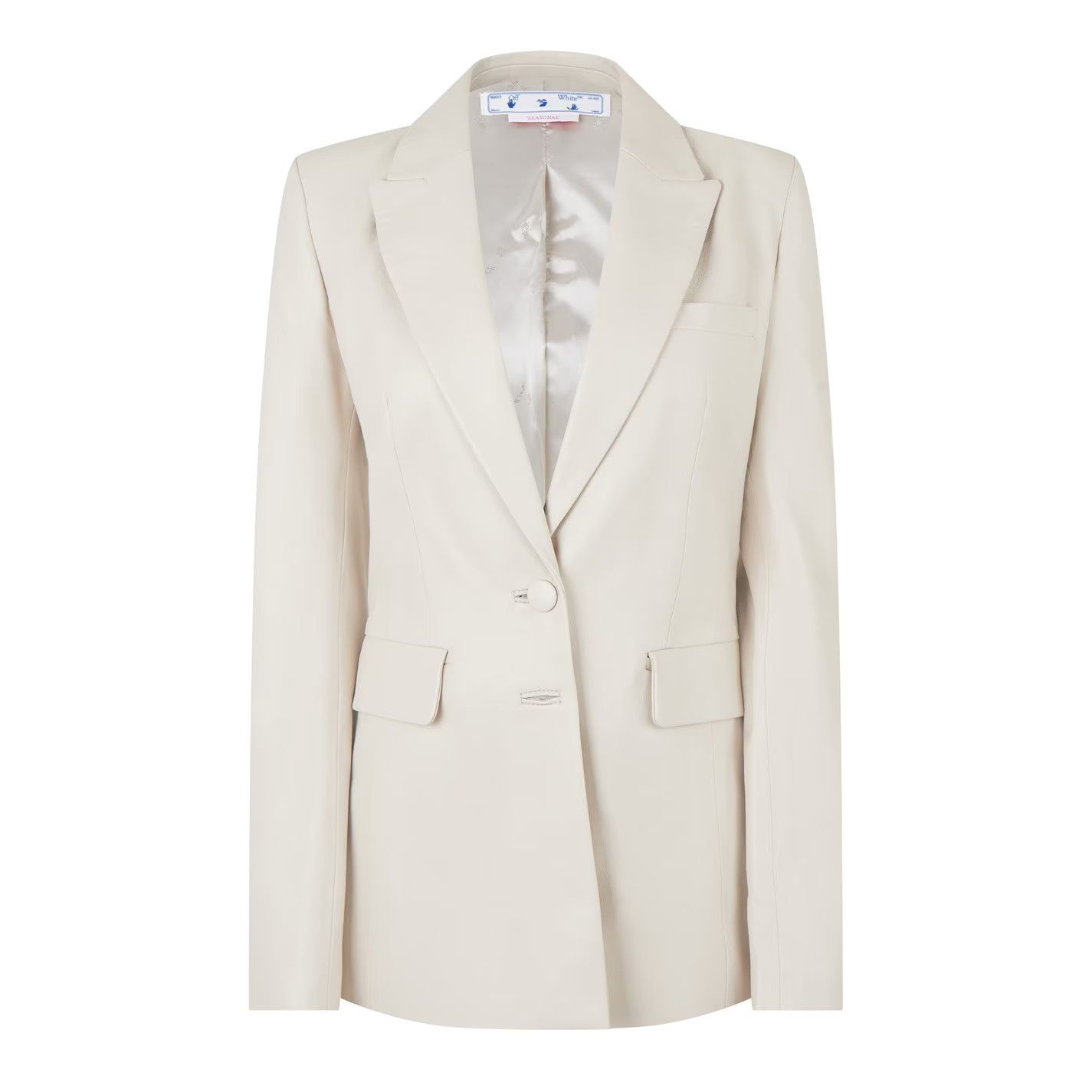 Off-White o1g2r1mq0125 Blazer in Ivory Size XS / US 0-2 / IT 36-38 - 1 Thumbnail