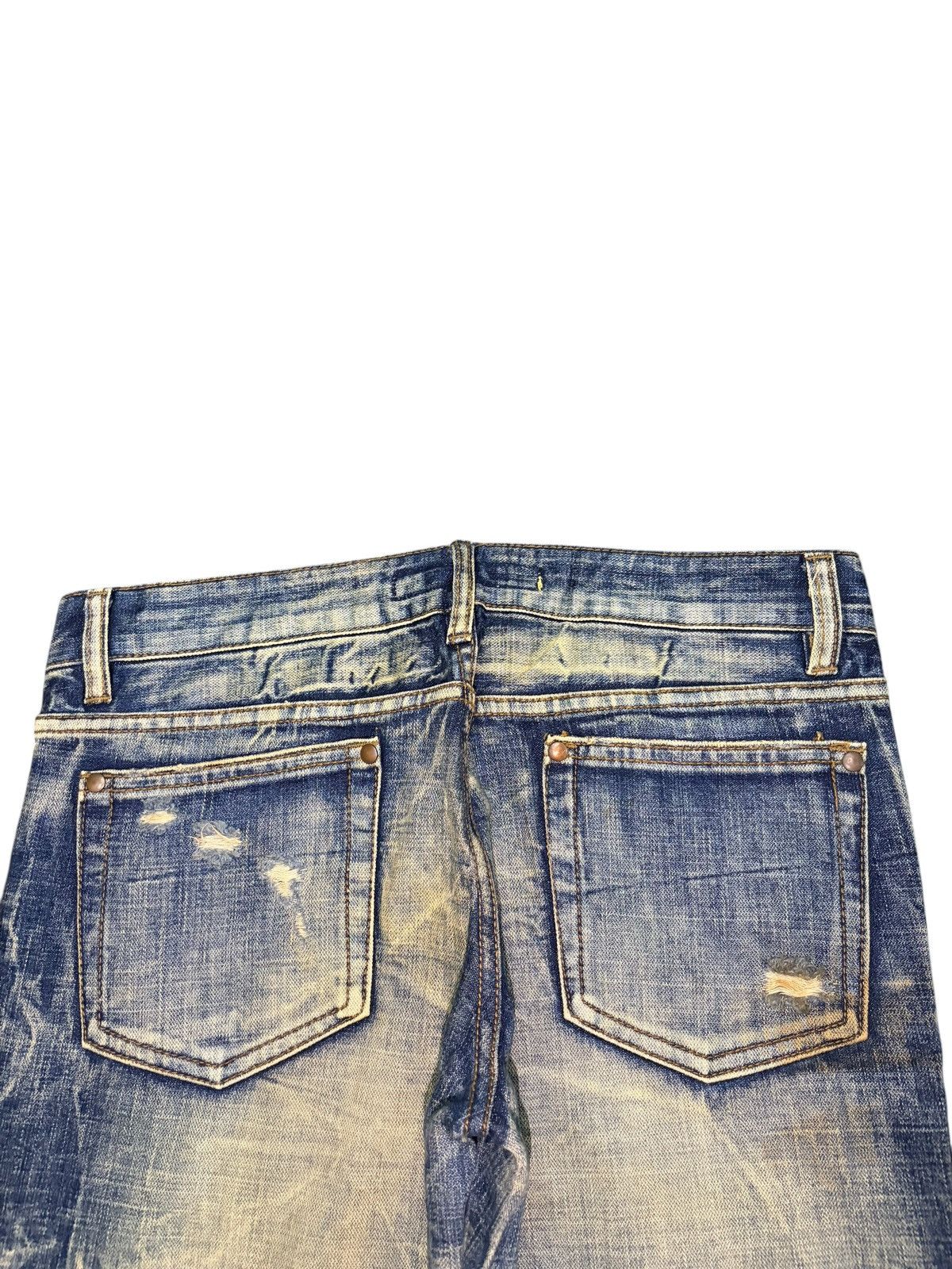 Tornado Mart Vintage Japanese Brand Mud Wash Distress Flare Jeans Size 30" / US 8 / IT 44 - 4 Thumbnail