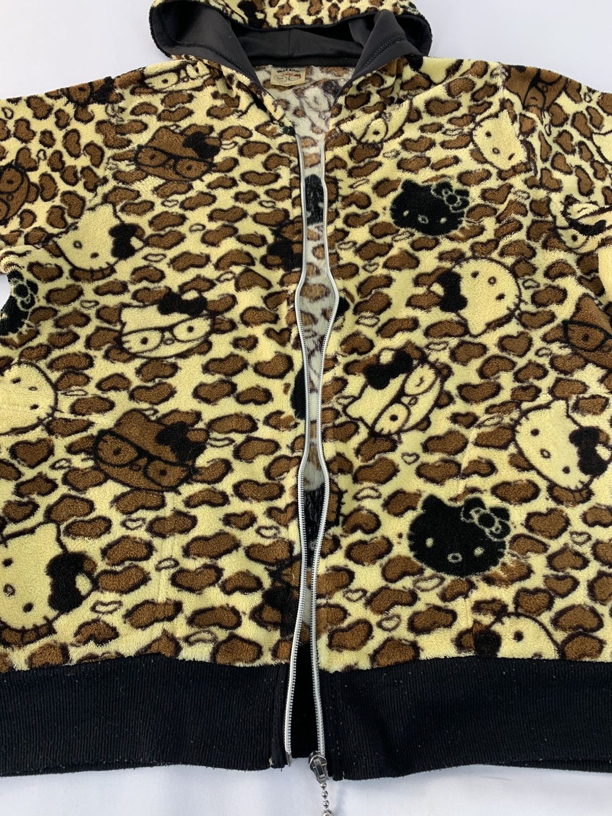 Japanese Brand × Vintage Hello Kitty Leopard Camo All Over Cartoon Art Hooded Zipper Size L / US 10 / IT 46 - 4 Thumbnail