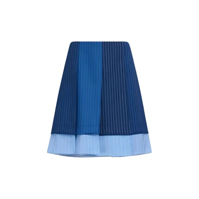 Marni o1w1db10125 Pinstripe Pattern Miniskirt in Blue Size 26" / US 2 / IT 38 - 1 Thumbnail