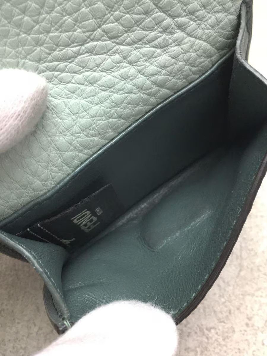 Fendi Fendi Leather Tri-Fold Wallet Green Size ONE SIZE - 5 Thumbnail