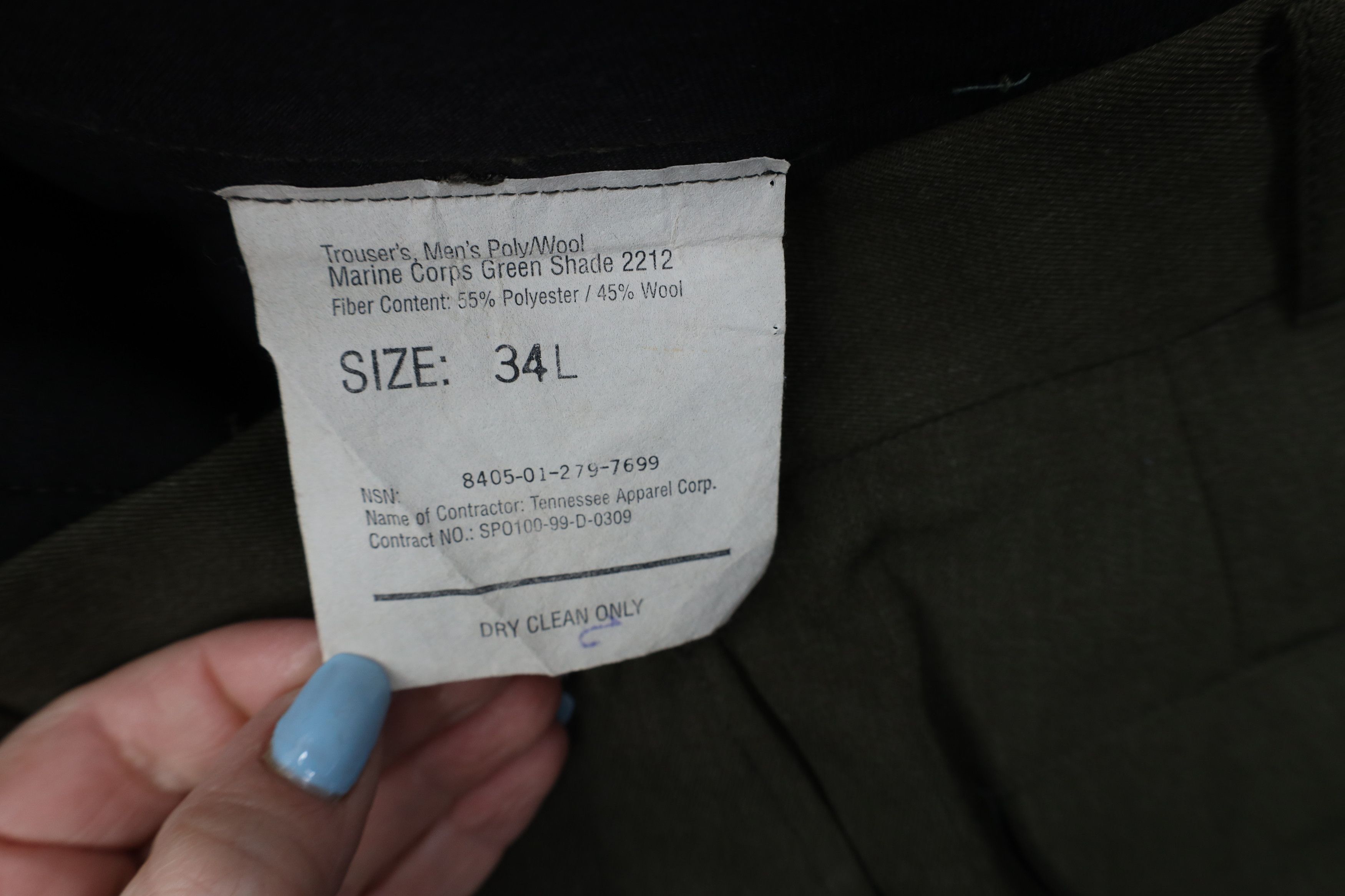 Vintage Vintage 90s Marines Green Shade 2212 Wide Leg Pants USA Size US 34 / EU 50 - 7 Thumbnail