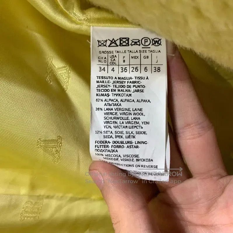 Max Mara MaxMara Cozy Yellow Wool Coat for Women . Size XXS / US 00 / IT 34 - 8 Thumbnail