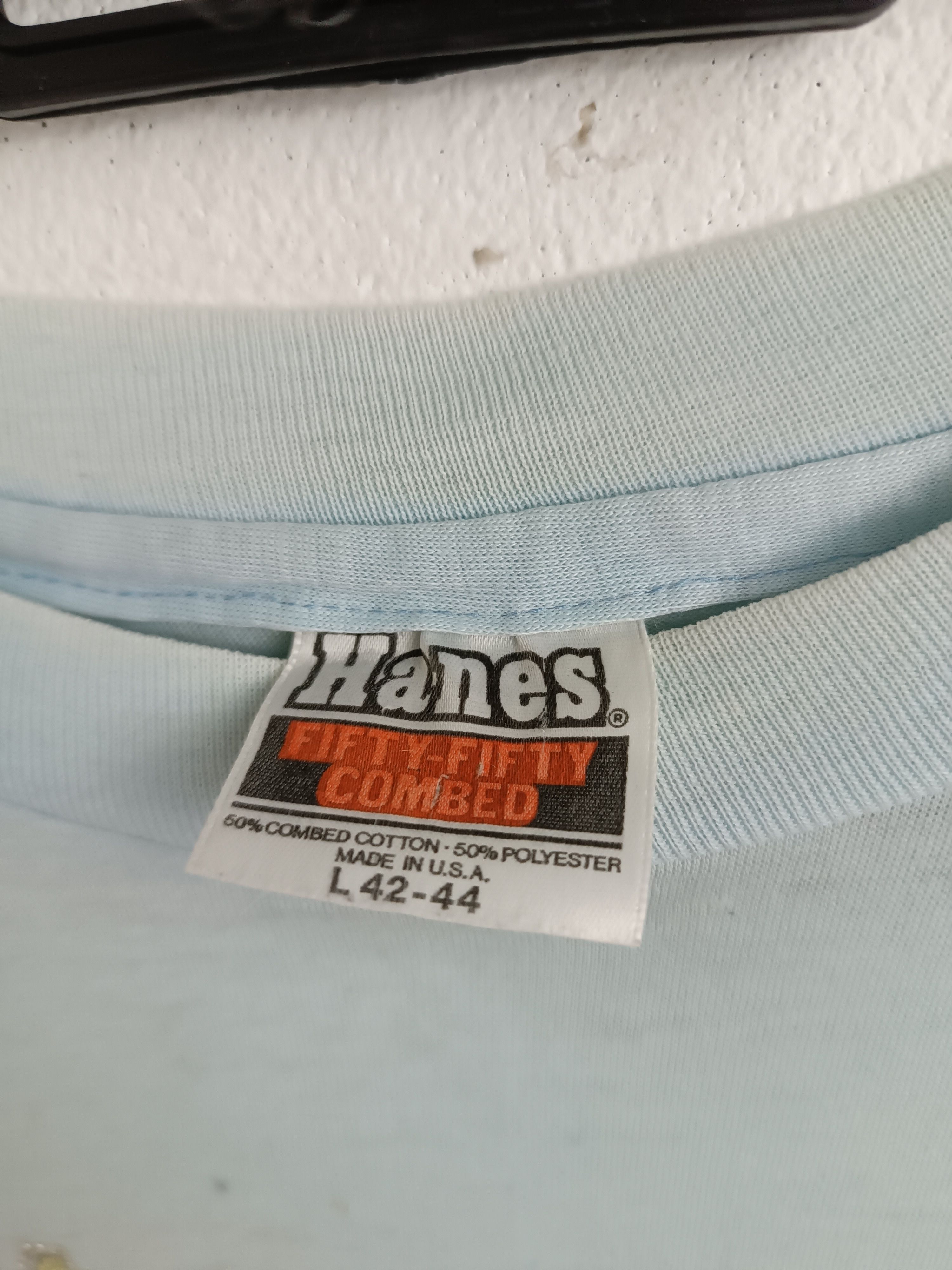 Hanes VINTAGE 80'S IRON ON PAPER THIN HANES 50/50 TEES Size US M / EU 48-50 / 2 - 14 Thumbnail