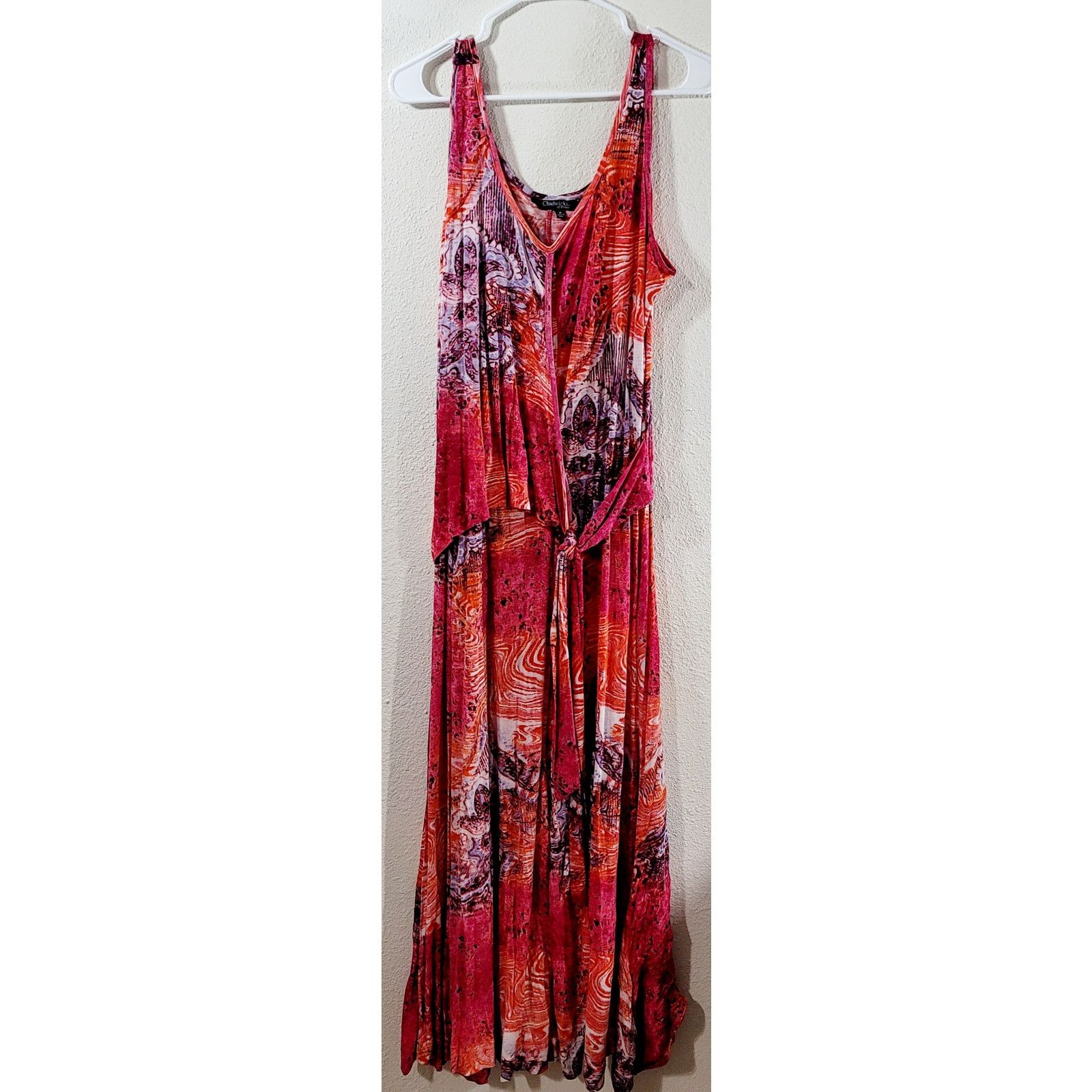 Other Chadwicks of Boston Pink Orange Abstract A Line Maxi Dress M Size M / US 6-8 / IT 42-44 - 5 Thumbnail